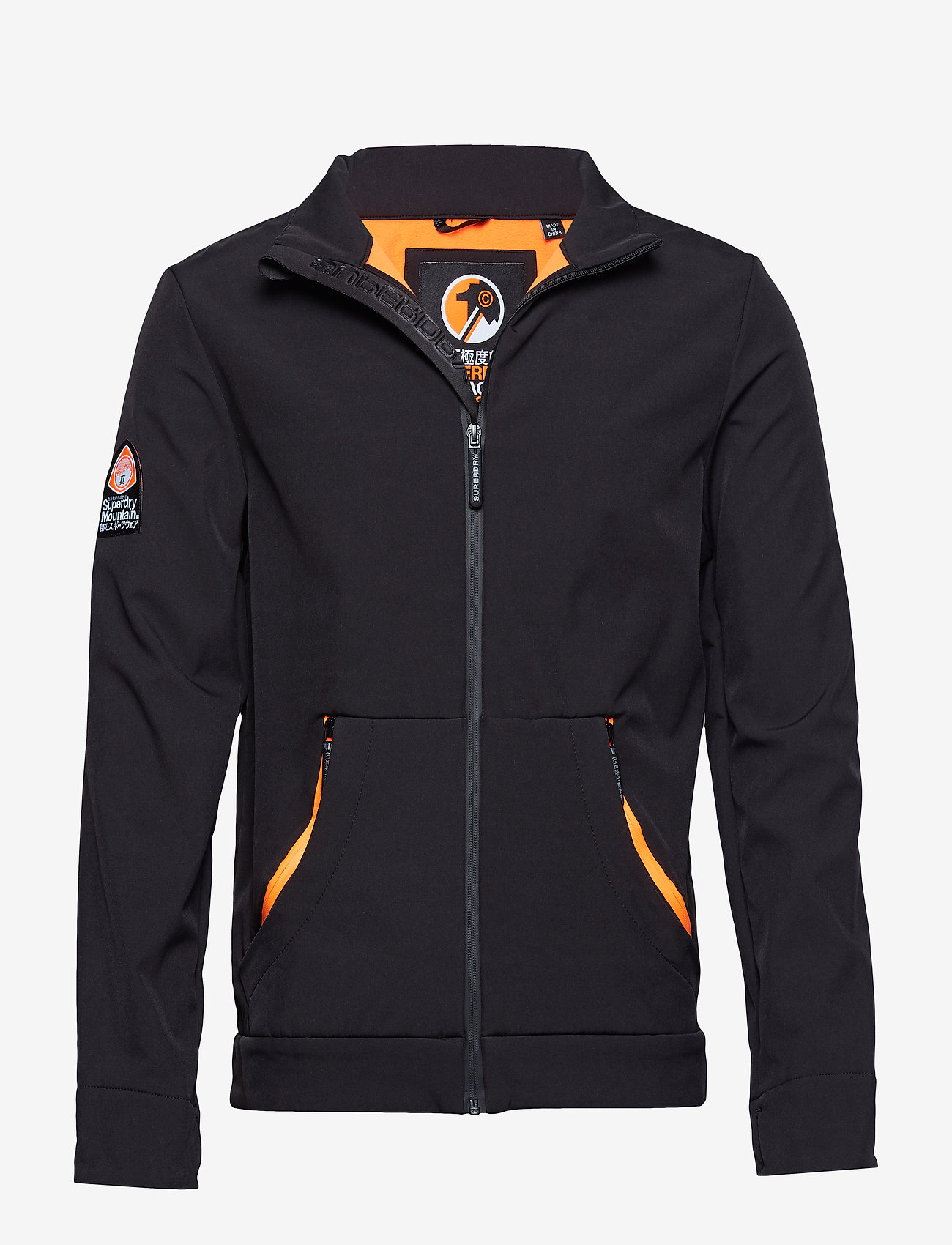 MOUNTAINEER SOFTSHELL - BLACK/FLURO ORANGE