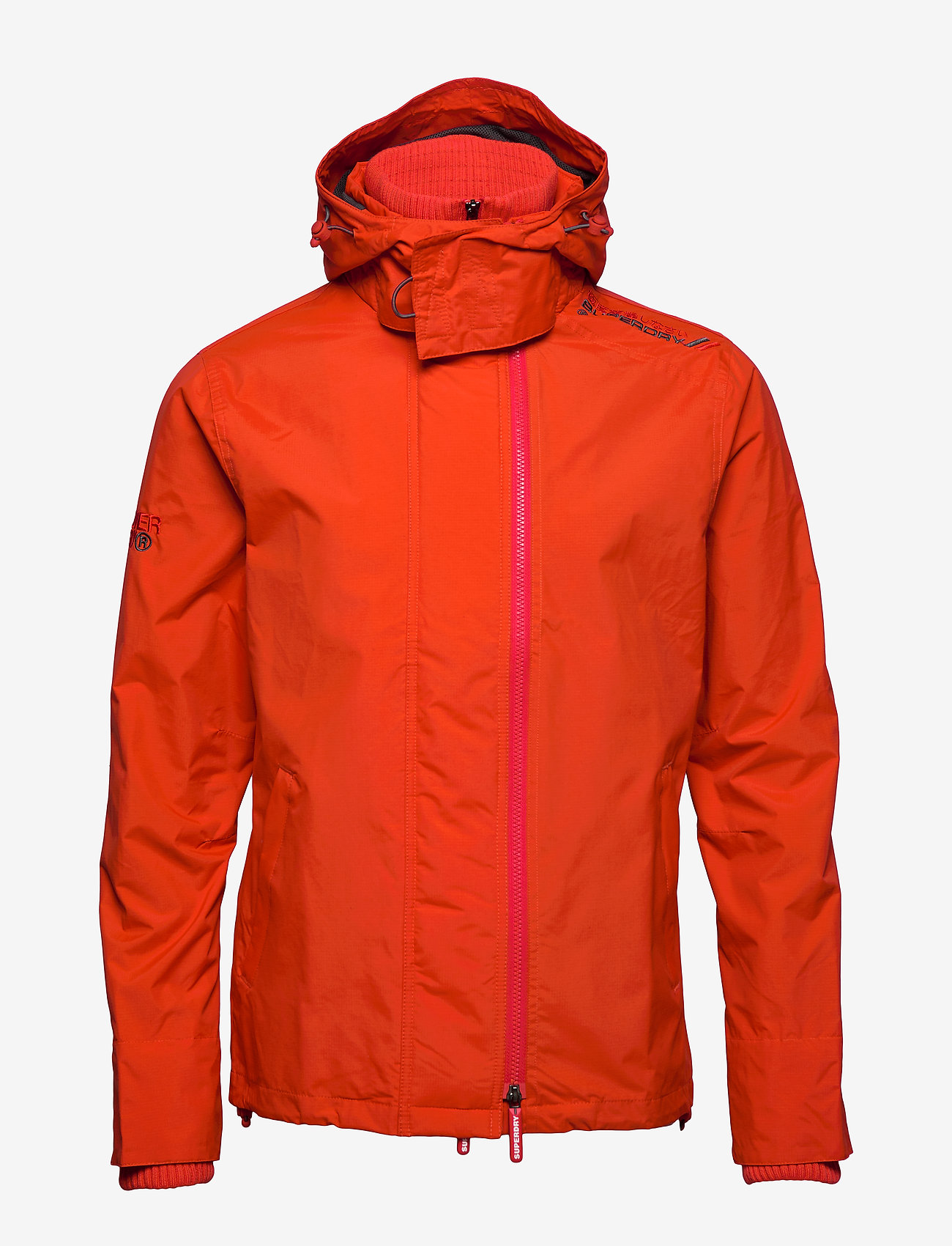 Superdry - TECH HOOD POP ZIP WINDCHEATER - acid orange/dark grey - 1