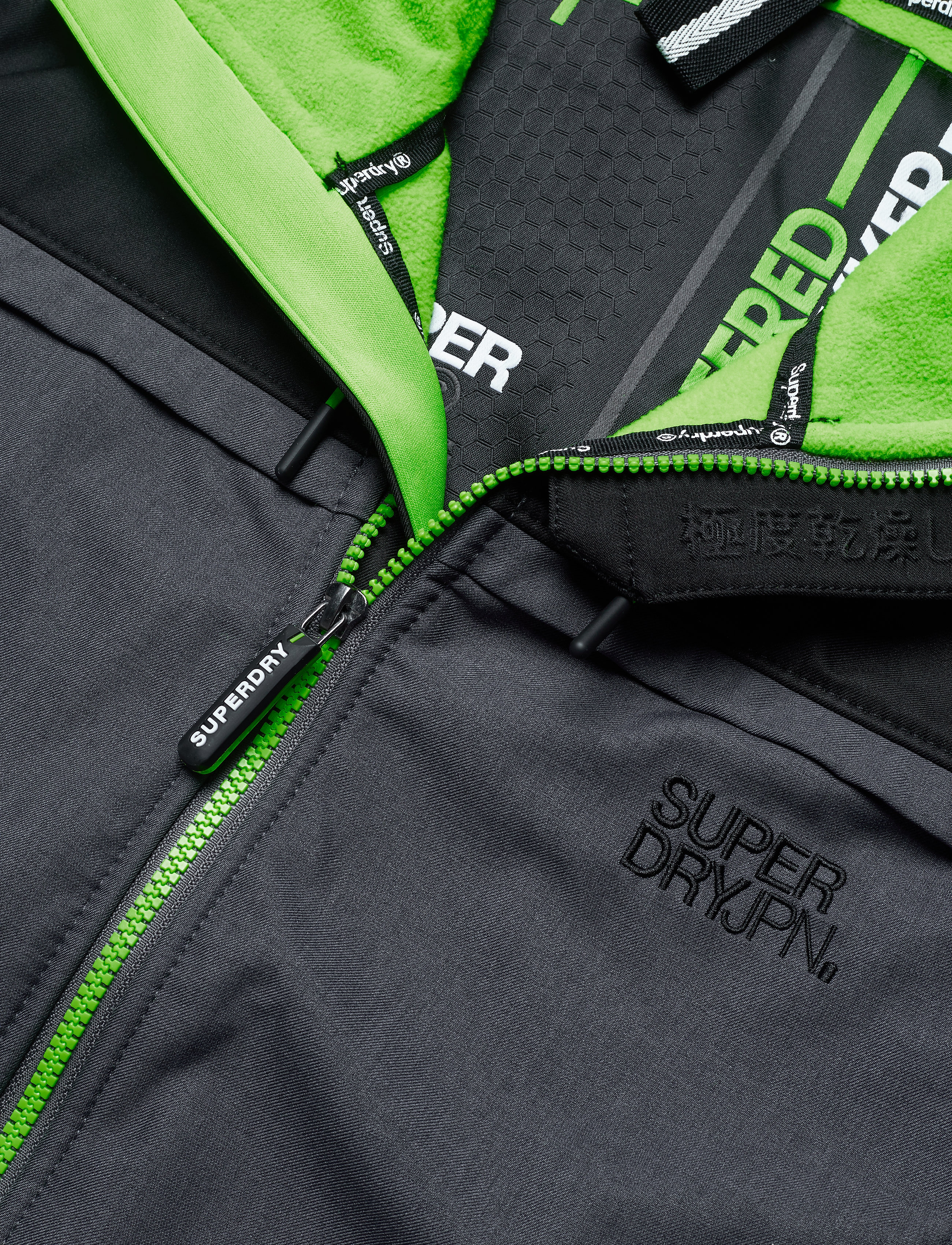 Superdry - SD TRACK WINDTREKKER - black/nimbus grey/sport lime - 4