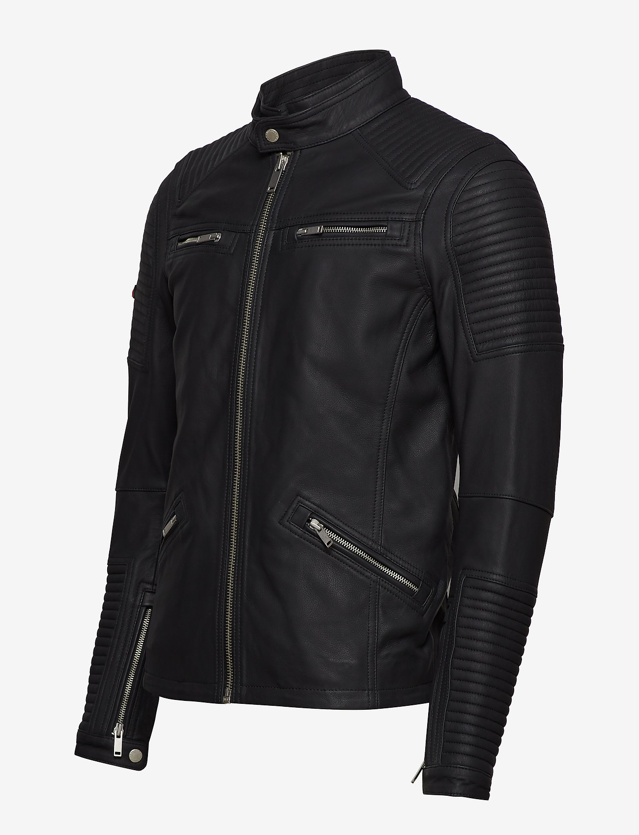 Superdry - PREMIUM LEATHER RACER JACKET - black - 2