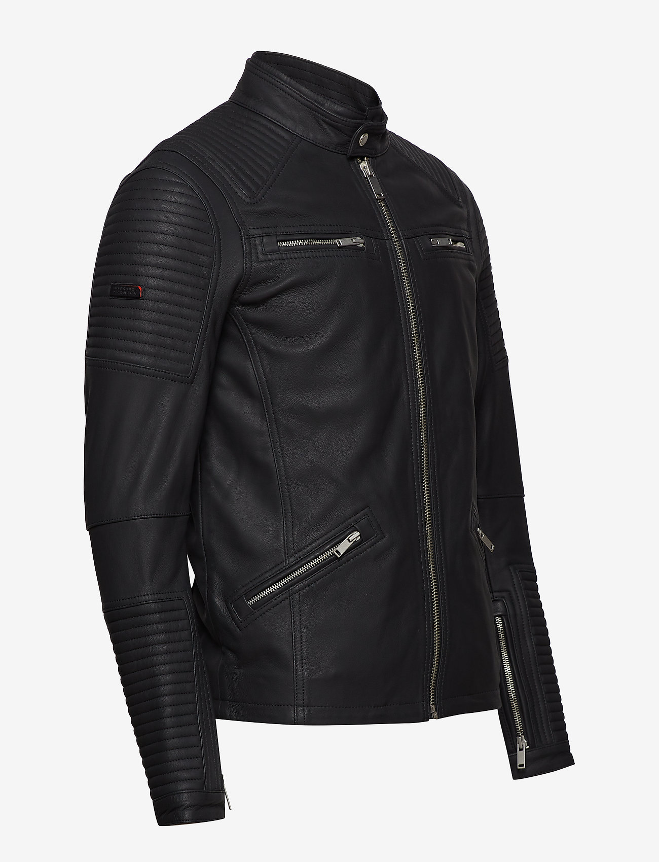 Superdry - PREMIUM LEATHER RACER JACKET - black - 3