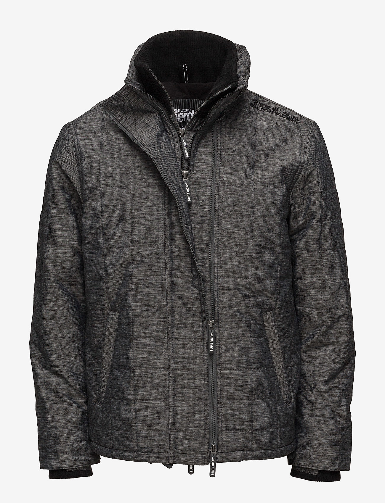 QUILTED ATHLETIC WINDCHEATER - BLACK/BLACK MEGA GRIT