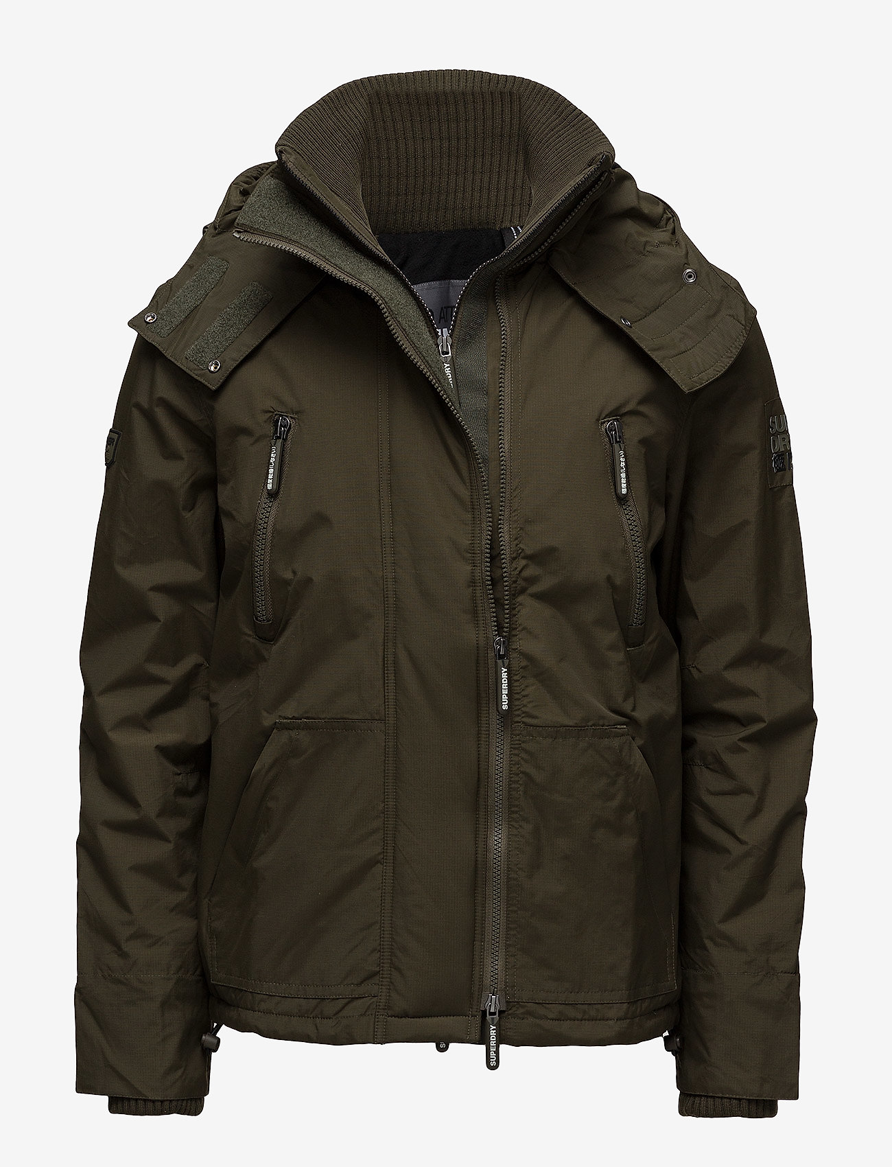 HOODED POLAR WIND ATTACKER NB - DEEP OLIVE/BLACK