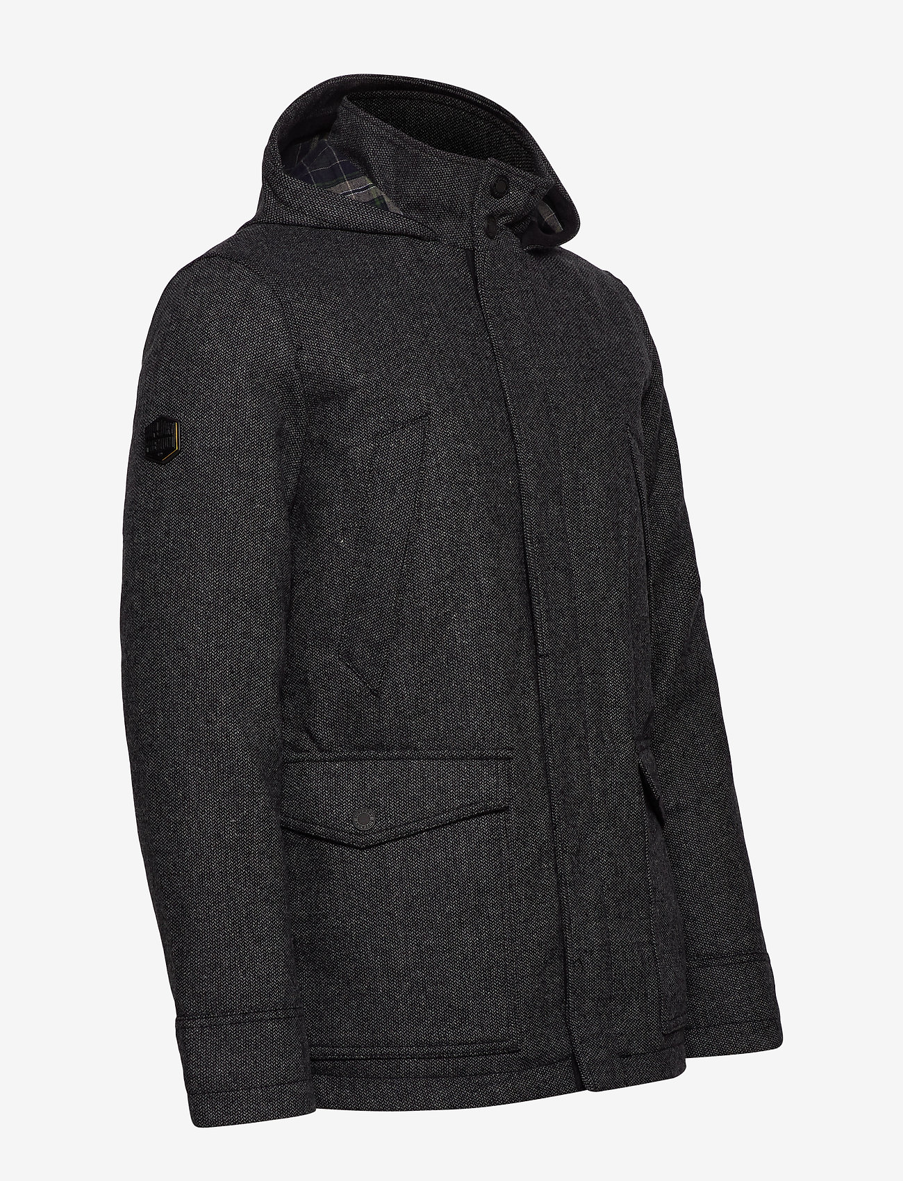 Superdry - GYTON HOODED WOOL COAT - charcoal - 2