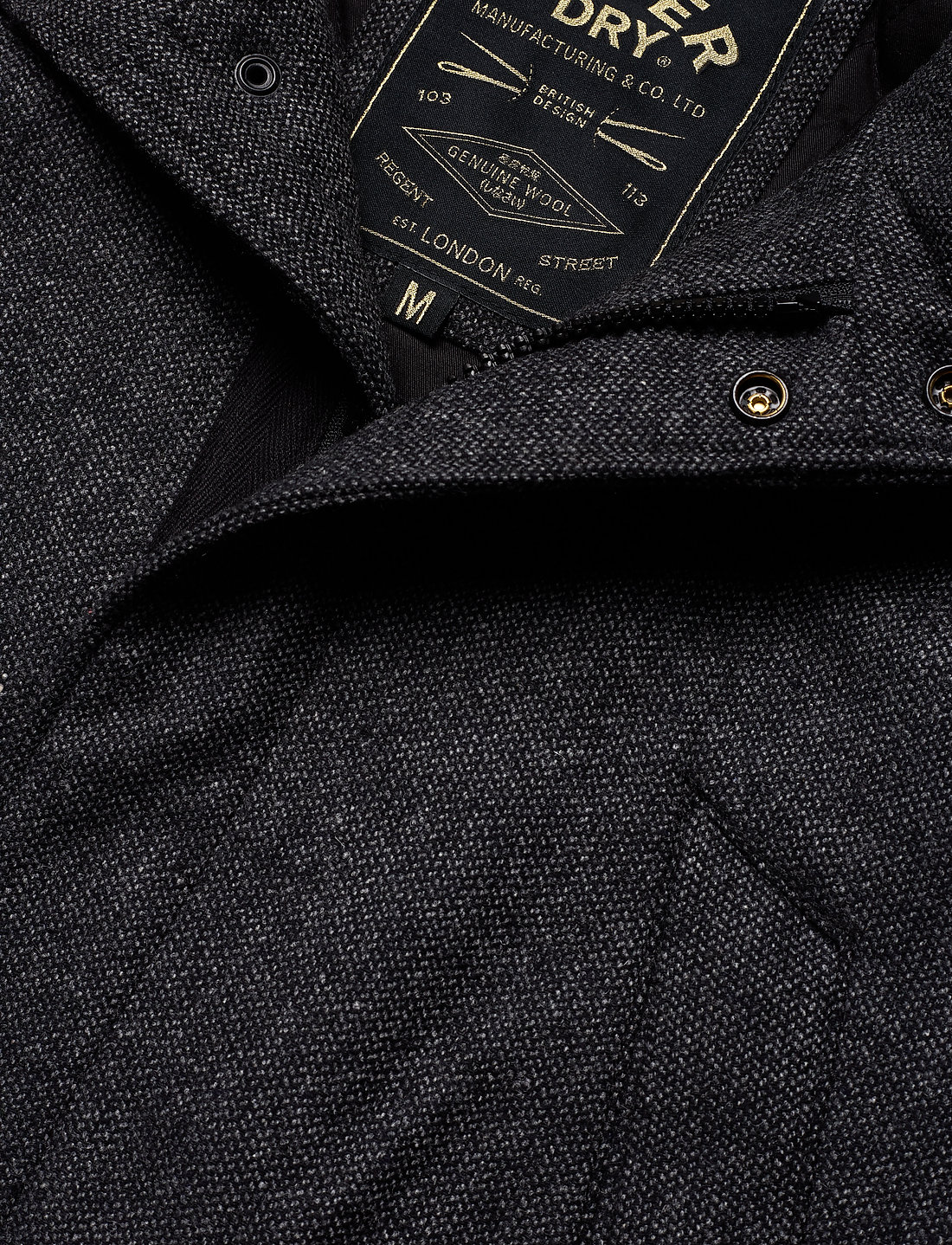 Superdry Gyton Hooded Wool Coat coats shop at Booztlet