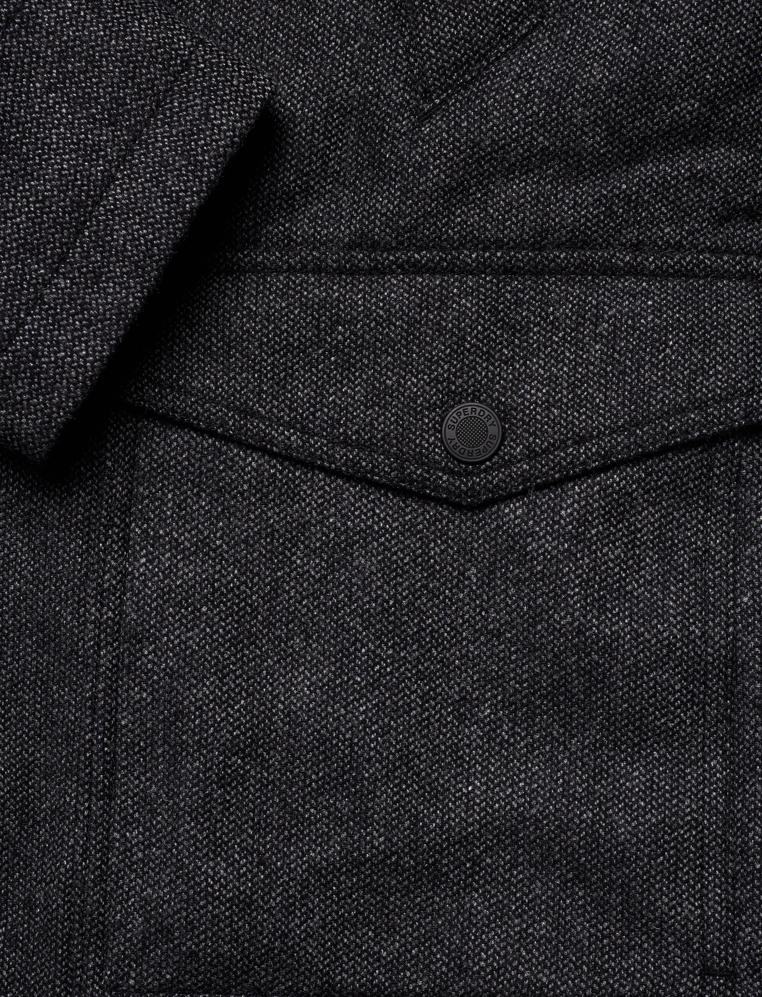 Superdry - GYTON HOODED WOOL COAT - charcoal - 5