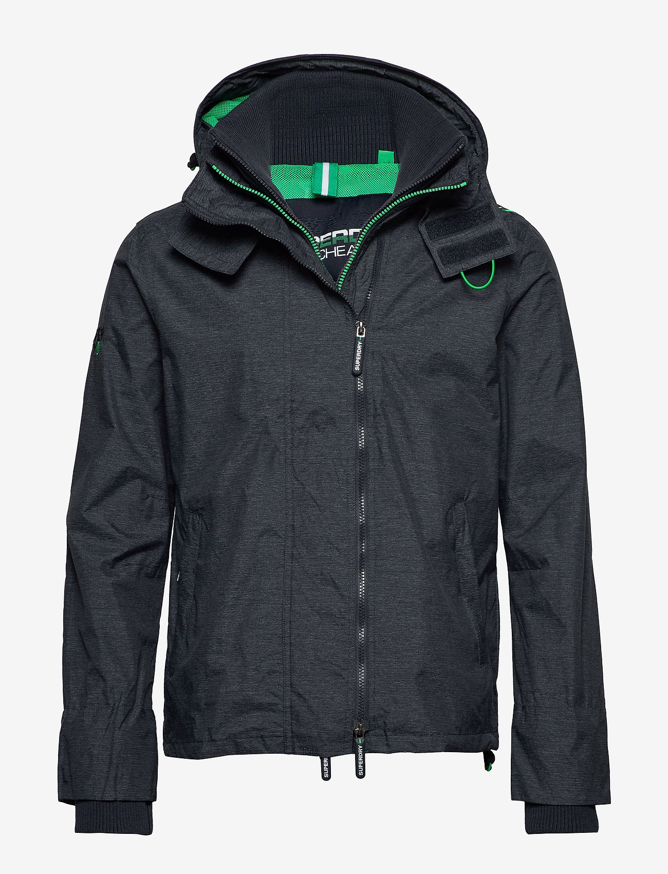 Superdry - TECH HOOD POP ZIP WNDCHETER NB - new navy marl/lawn green - 0