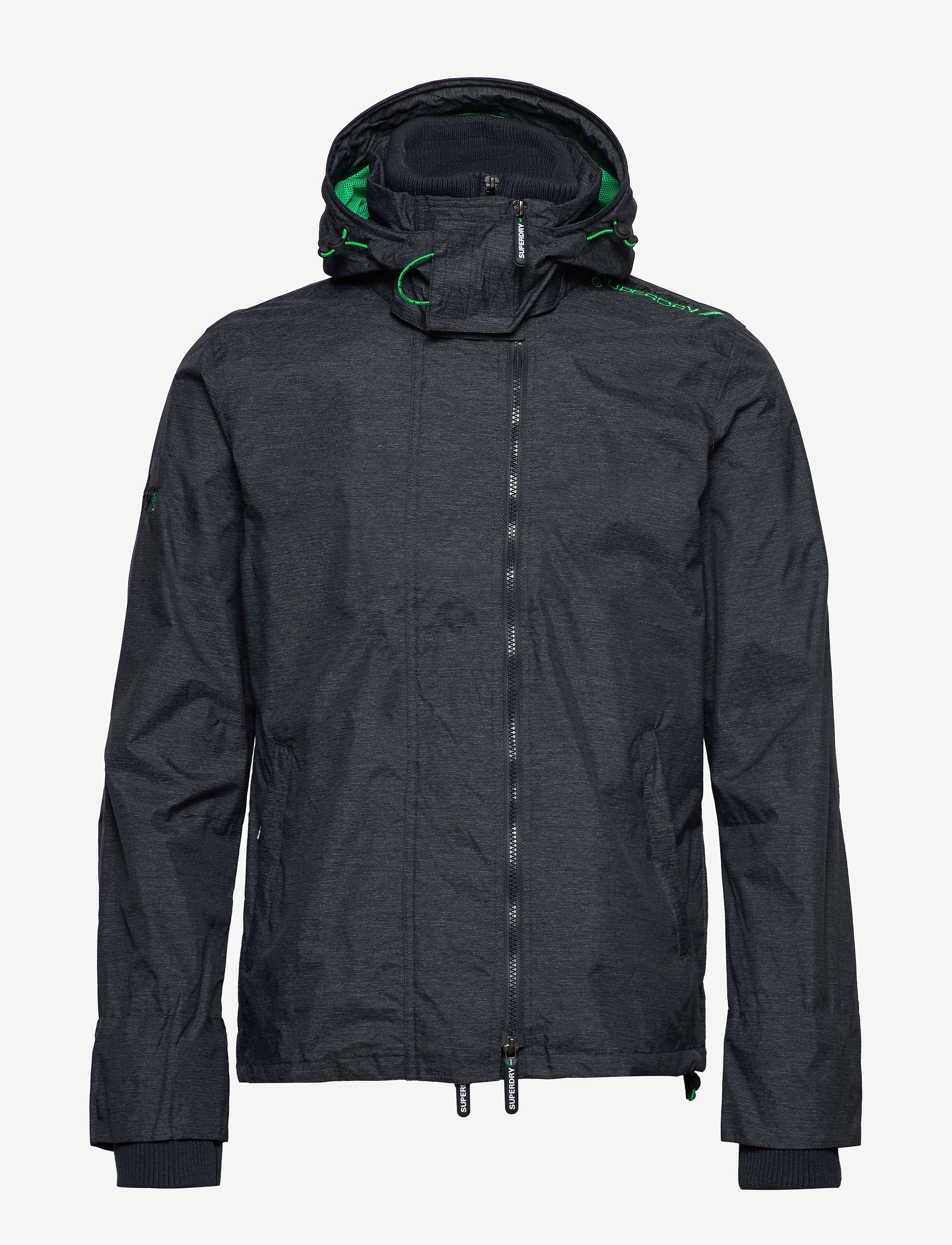 Superdry - TECH HOOD POP ZIP WNDCHETER NB - new navy marl/lawn green - 2