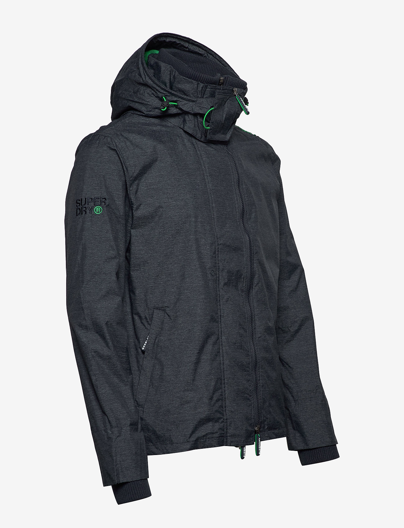 Superdry - TECH HOOD POP ZIP WNDCHETER NB - new navy marl/lawn green - 4