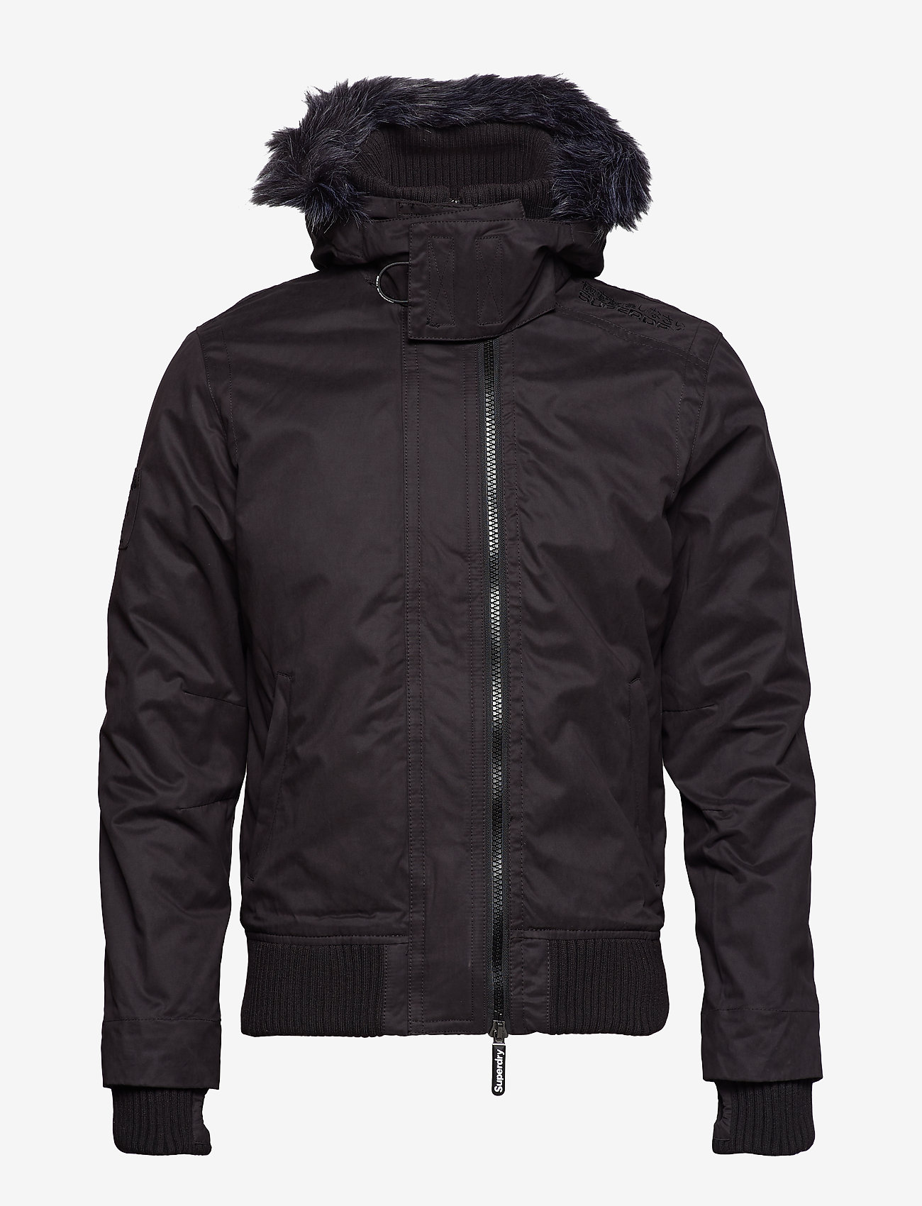 Superdry - MICROFIBRE FUR HOOD WINDBOMBER - black/black - 1