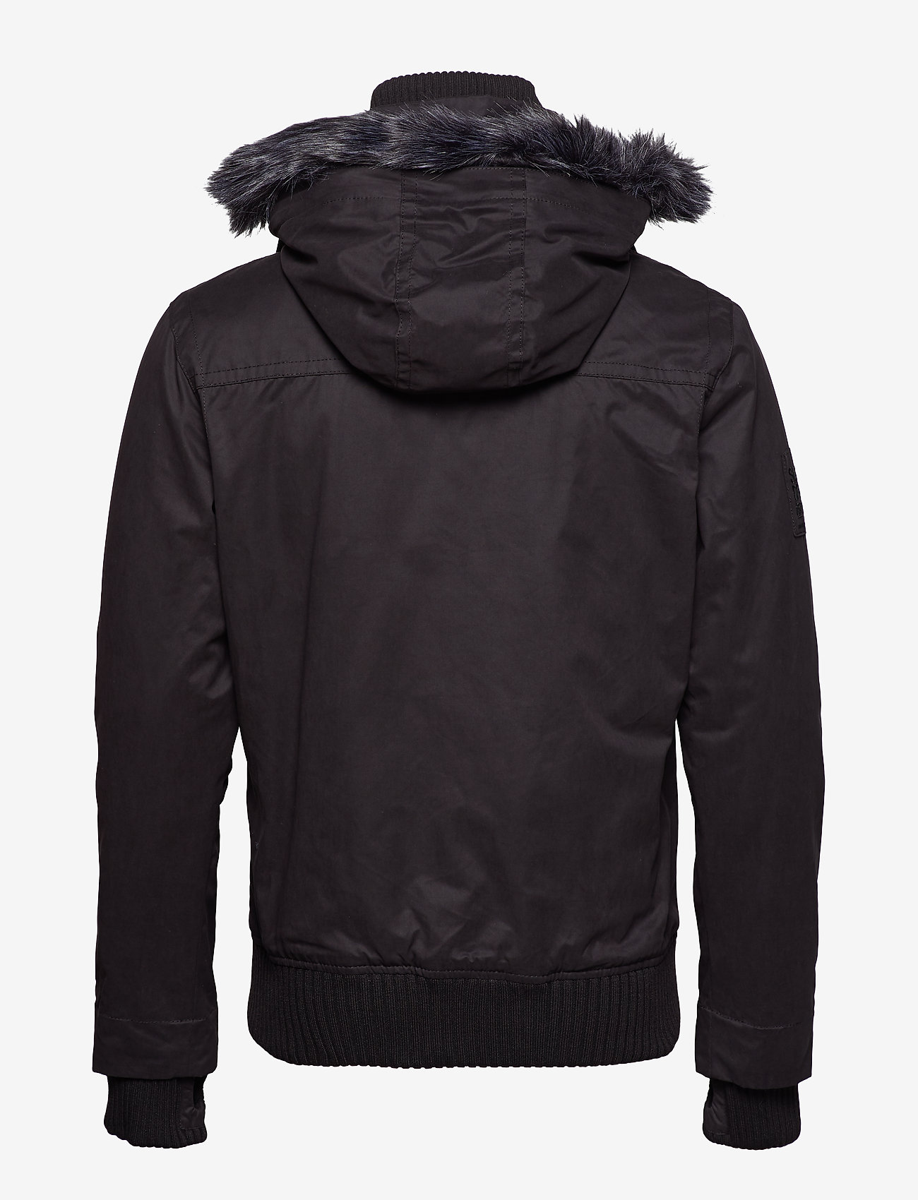 Superdry - MICROFIBRE FUR HOOD WINDBOMBER - black/black - 3