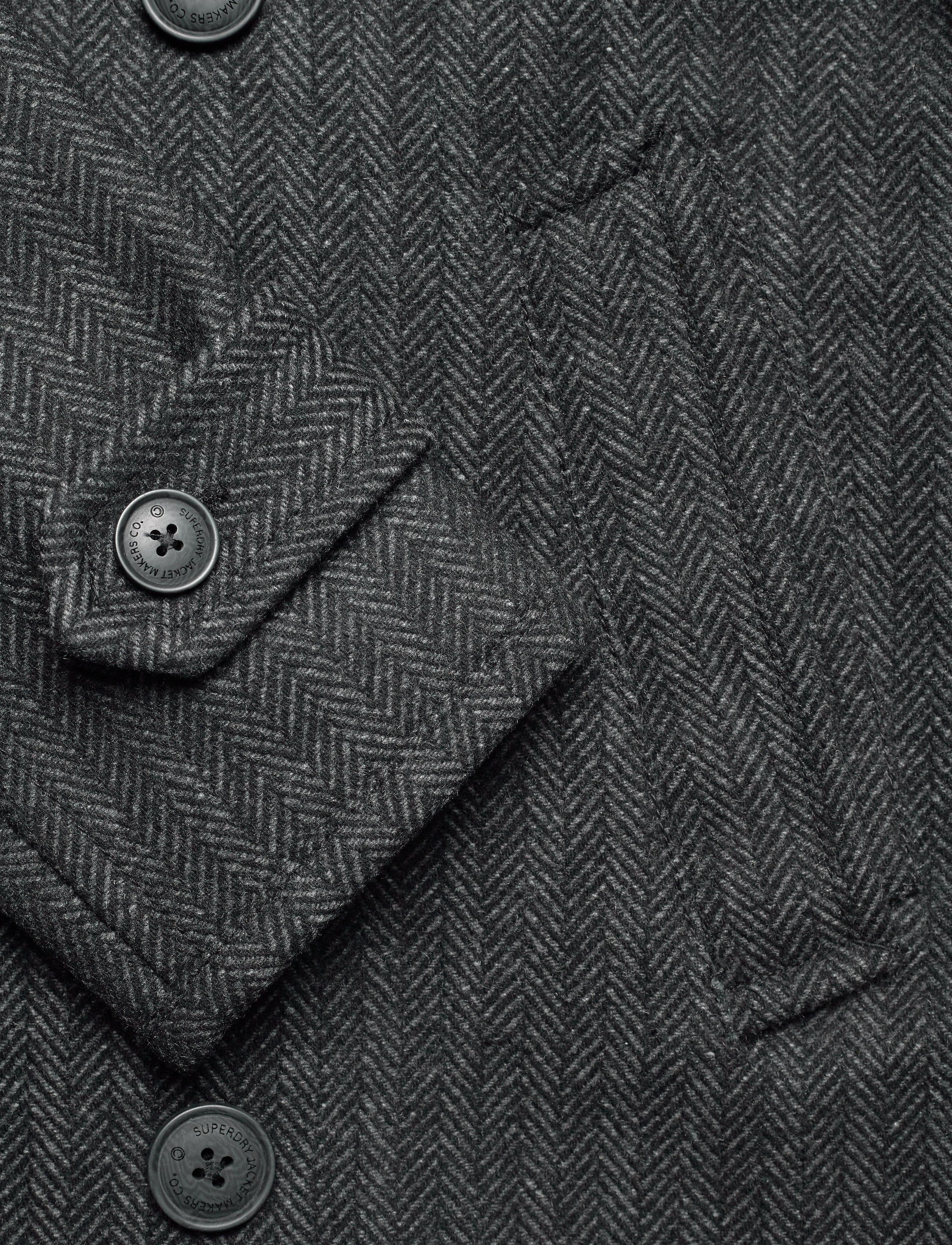 Superdry - NEW BRIDGE COAT - grey herringbone - 5
