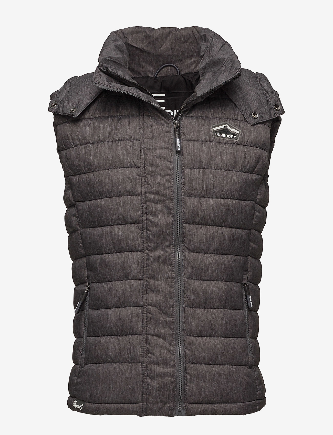 Superdry - FUJI DOUBLE ZIP VEST - charcoal marl - 0