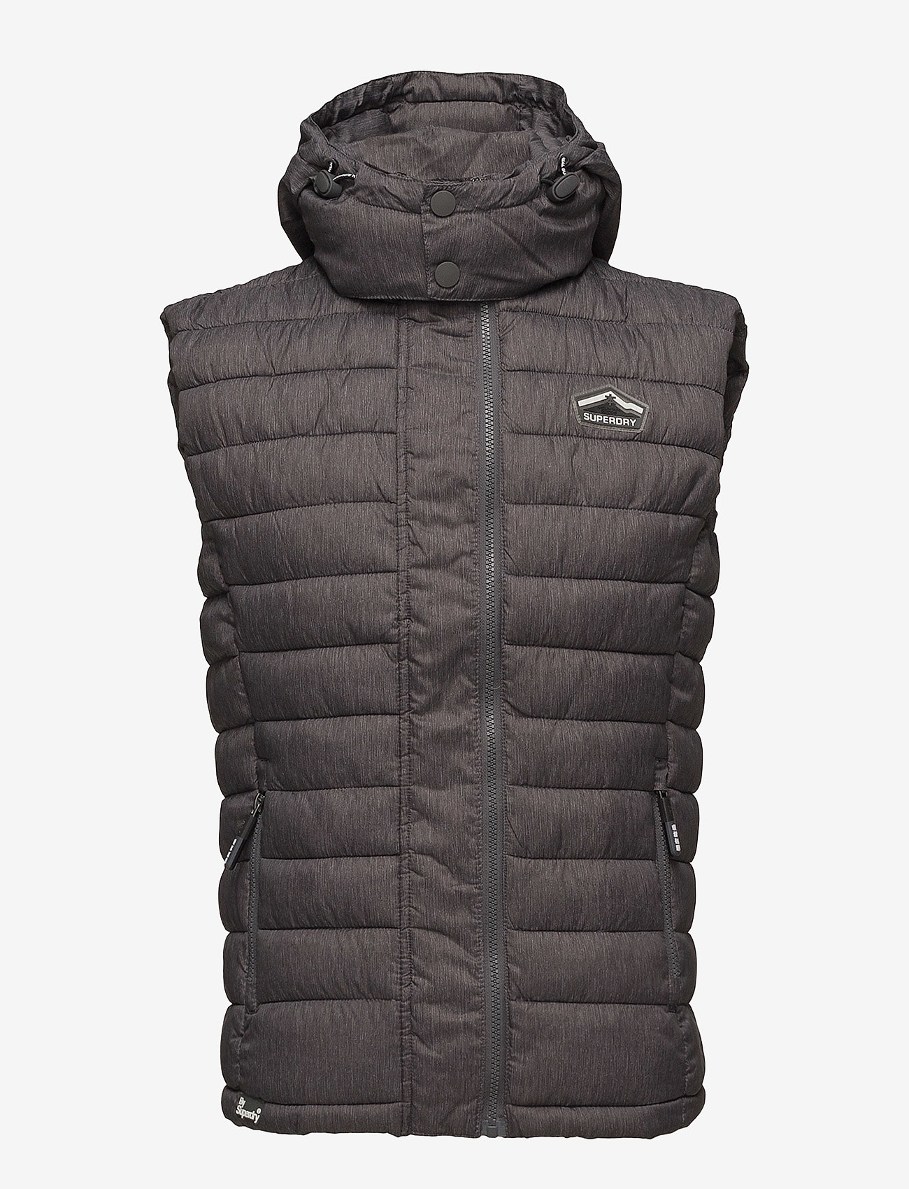 Superdry - FUJI DOUBLE ZIP VEST - charcoal marl - 1