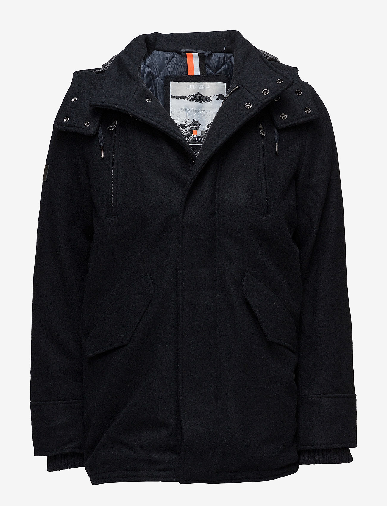 Superdry - GLACIAL HOODED WOOL PARKA - navy - 0