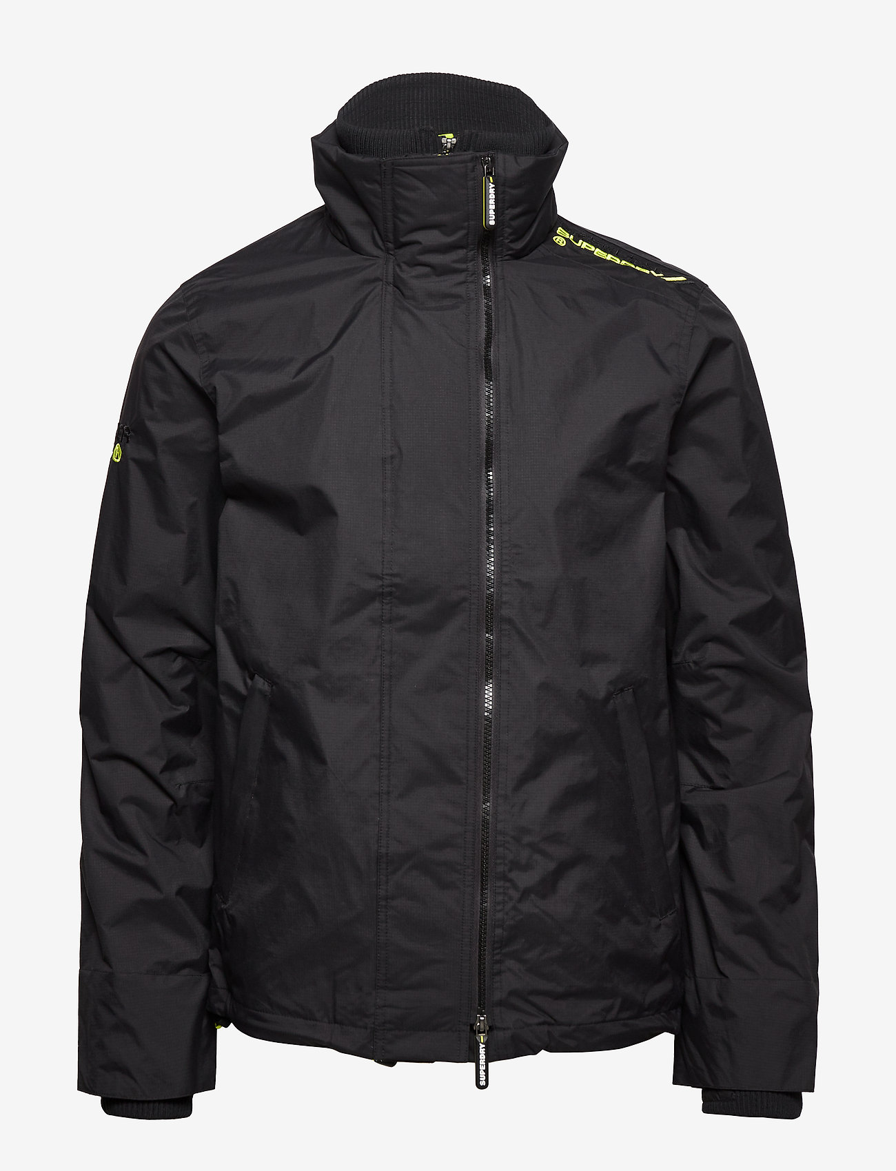 Superdry - TECHNICAL POP ZIP WINDCHEATER - black/toxic green - 1