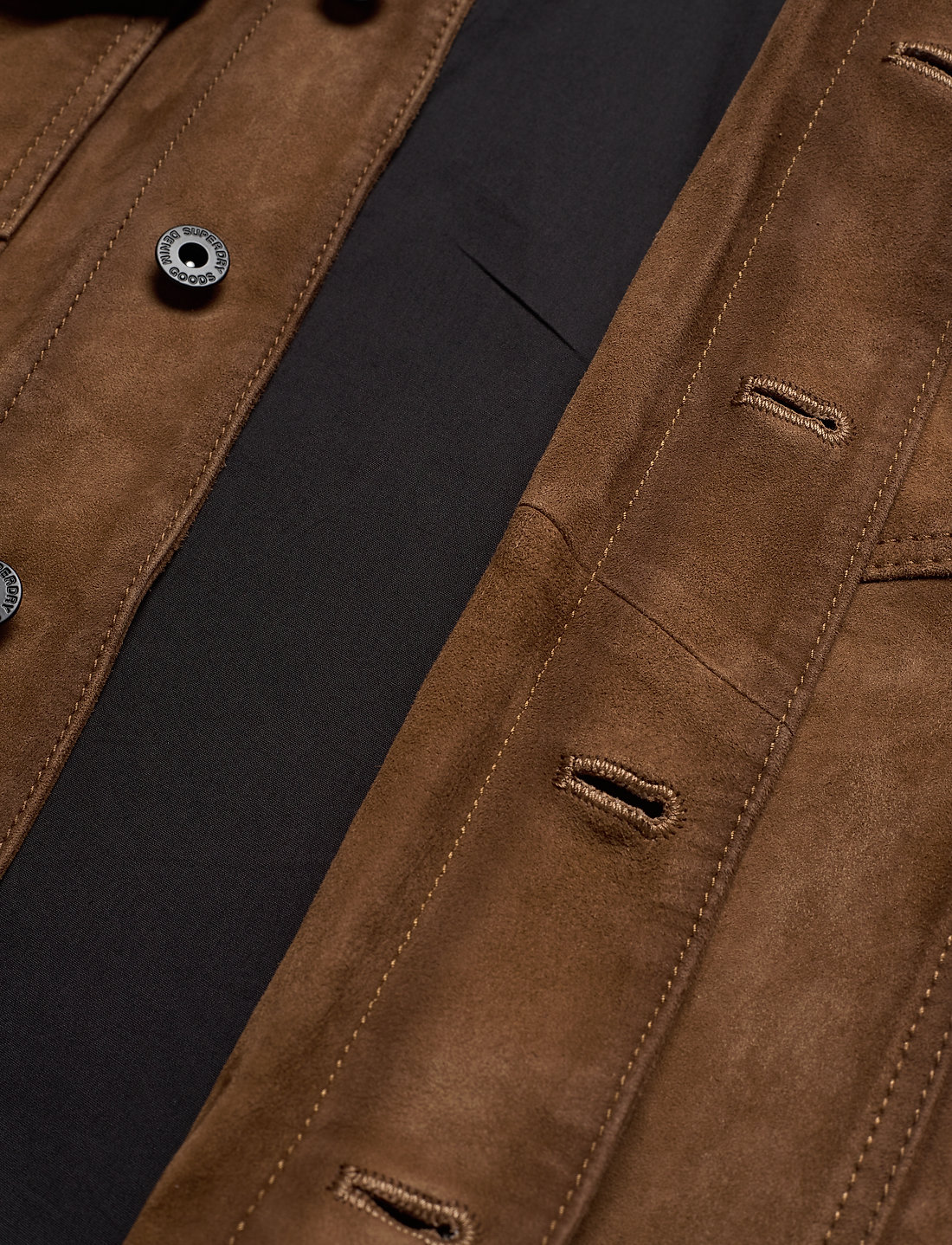 Superdry suede 2025 trucker jacket