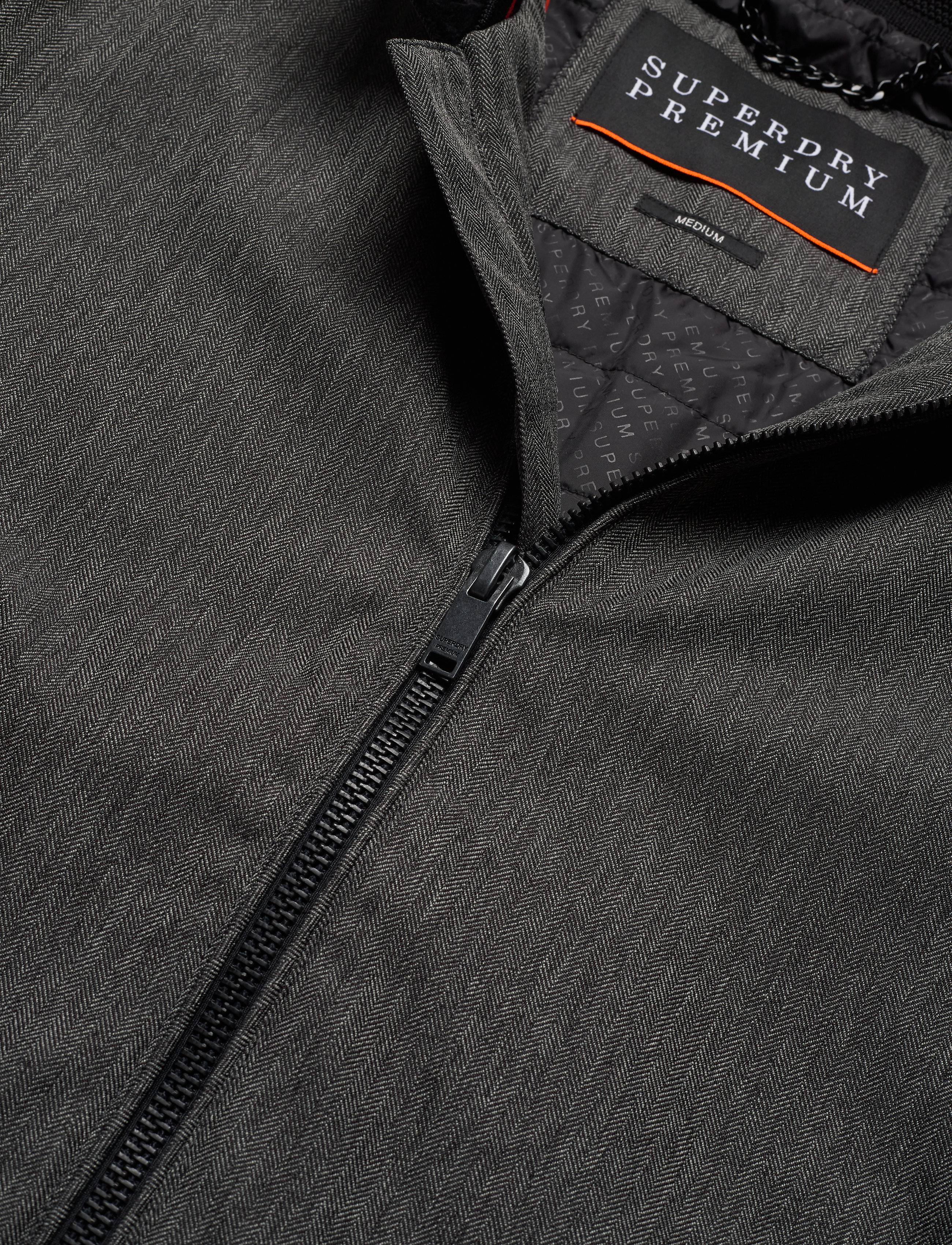 Superdry - PREMIUM CASUAL HARRINGTON - heather grey herringbone - 4