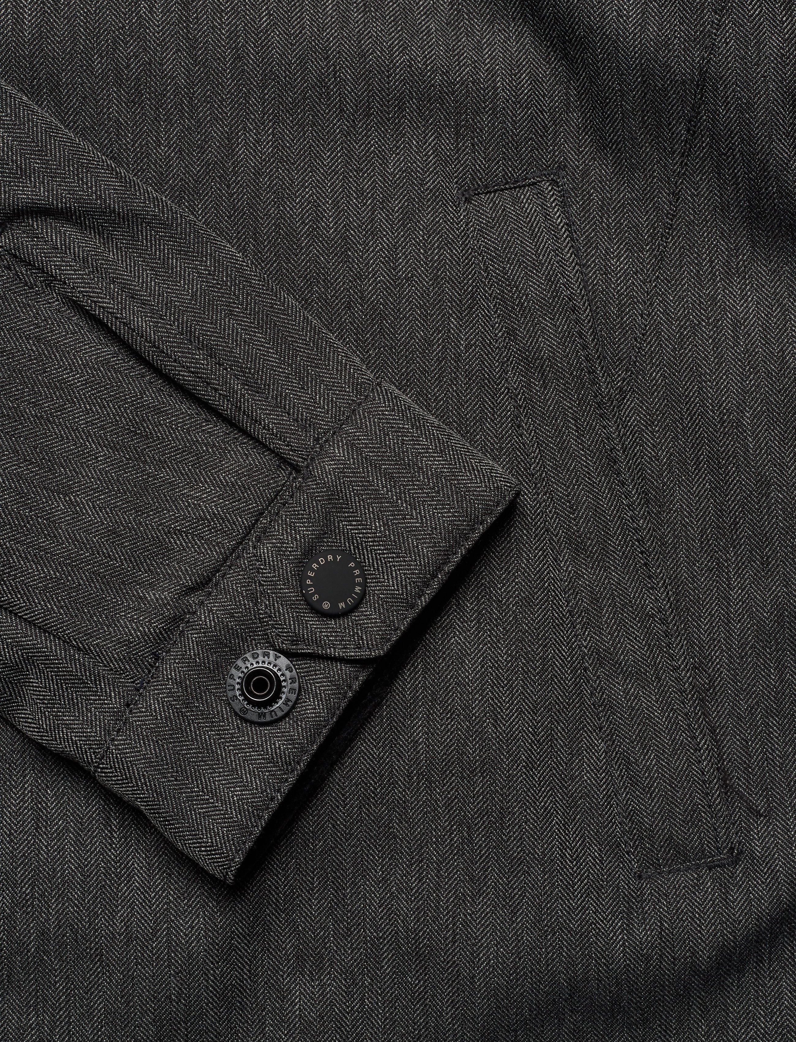 Superdry - PREMIUM CASUAL HARRINGTON - heather grey herringbone - 5
