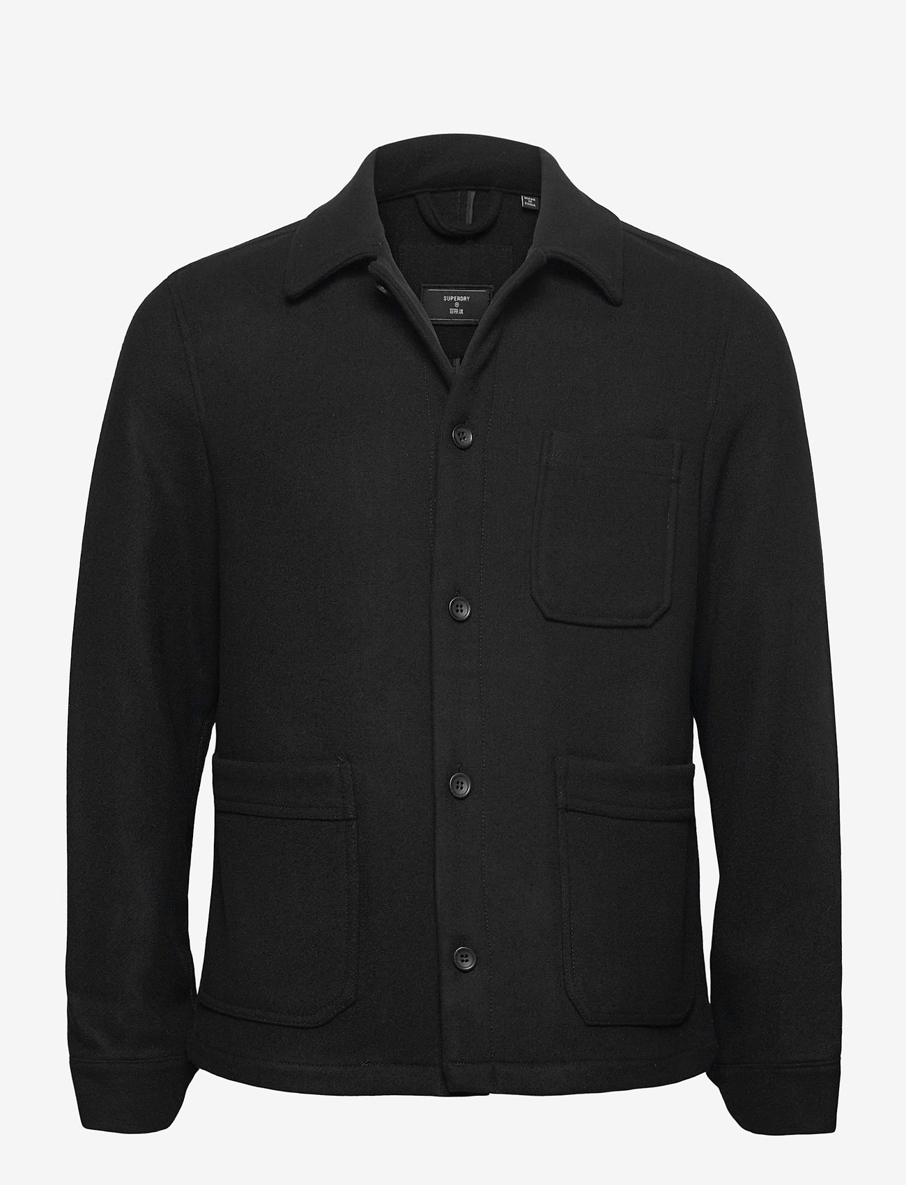 UTL Wool Over Shirt - BLACK