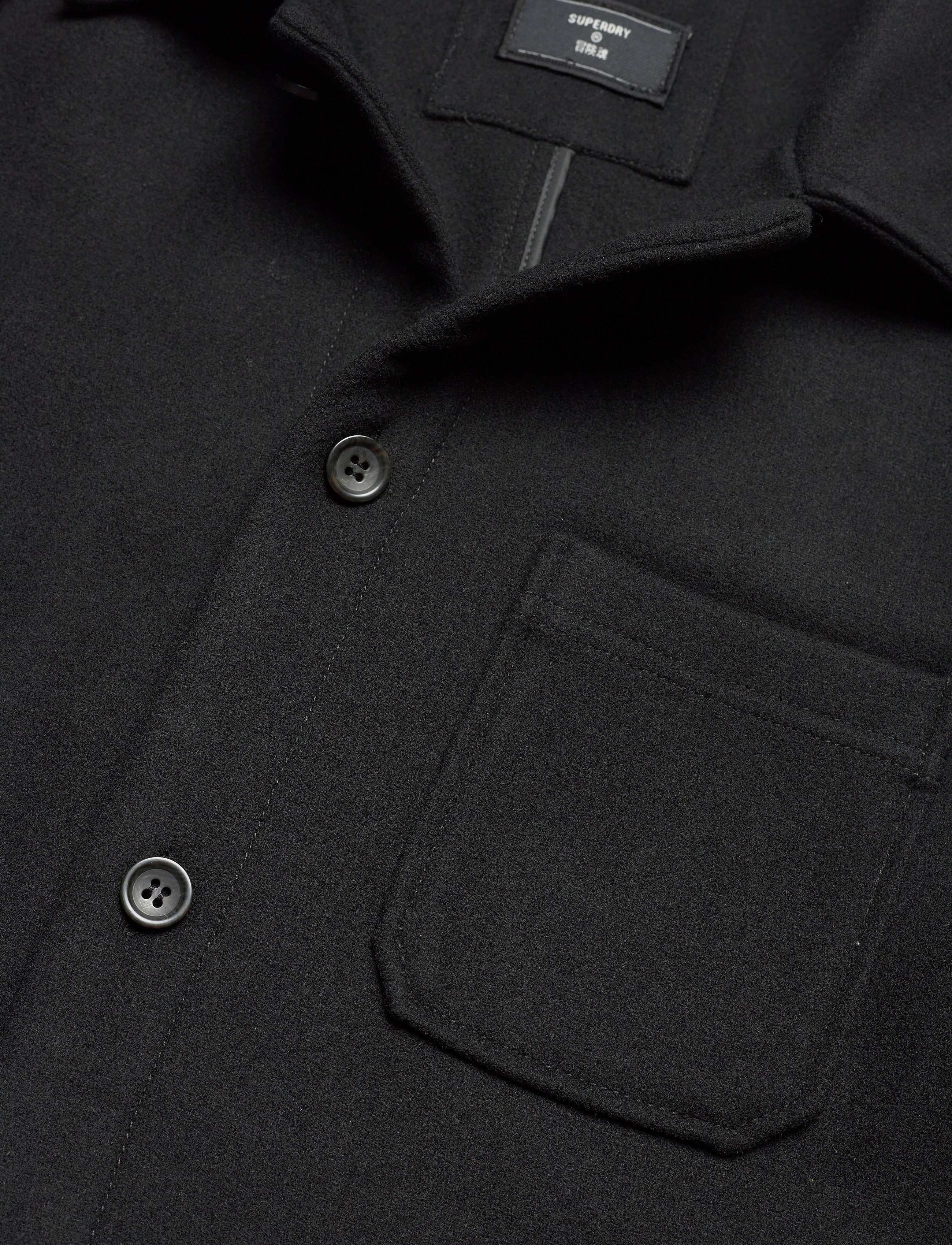 Superdry - UTL Wool Over Shirt - black - 3