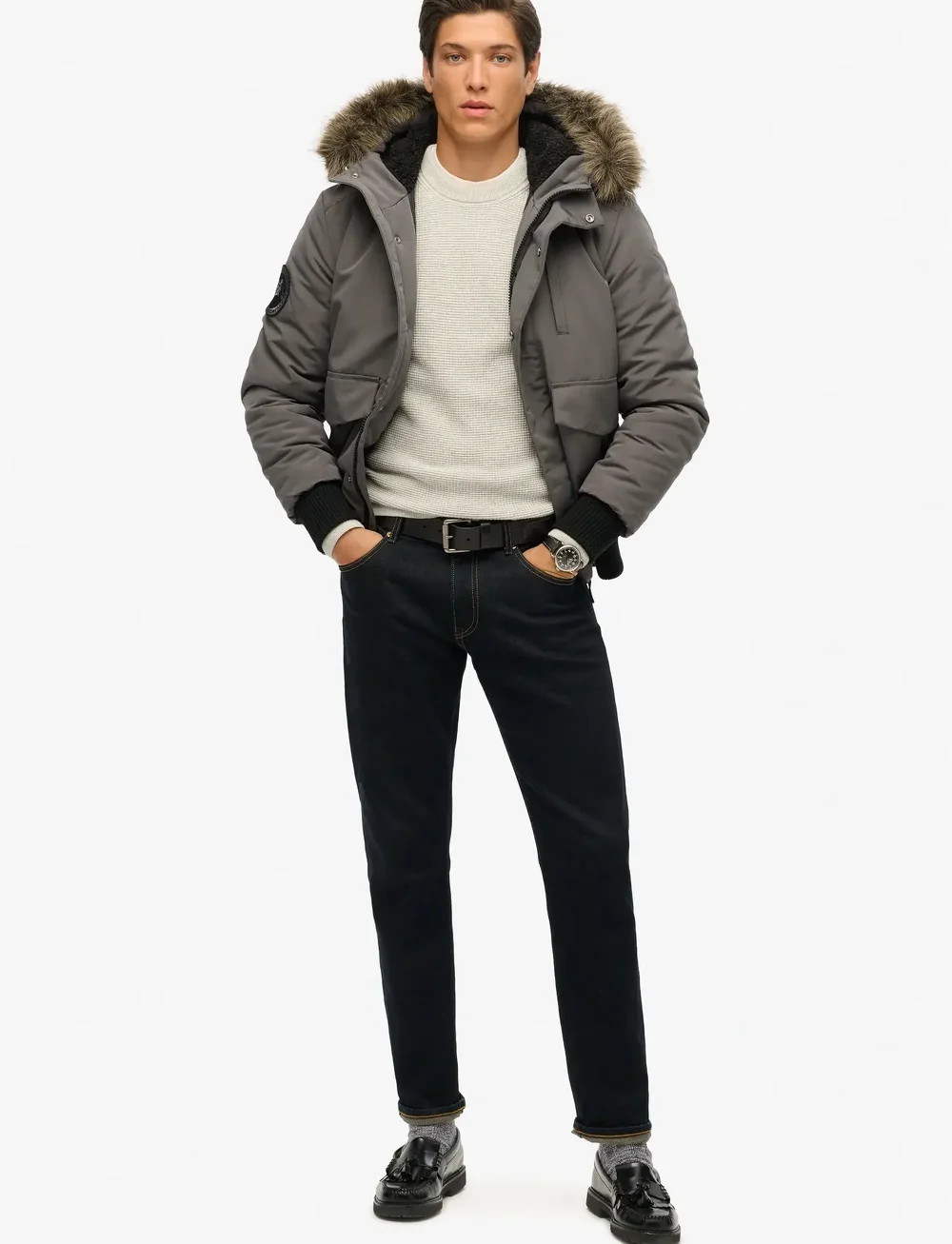 Superdry - EVEREST BOMBER - winter jackets - charcoal - 2