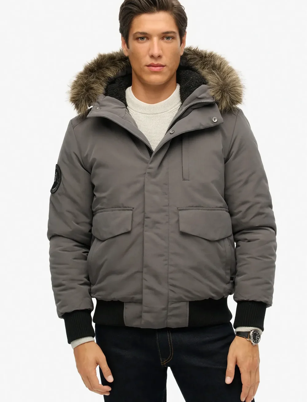 Superdry - EVEREST BOMBER - winter jackets - charcoal - 4