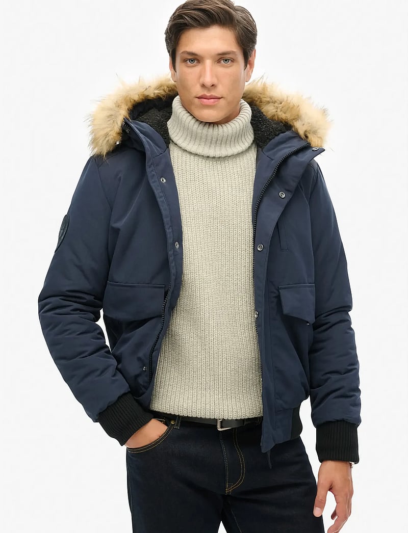 Superdry - EVEREST BOMBER - daunenjacken - nordic chrome navy - 0
