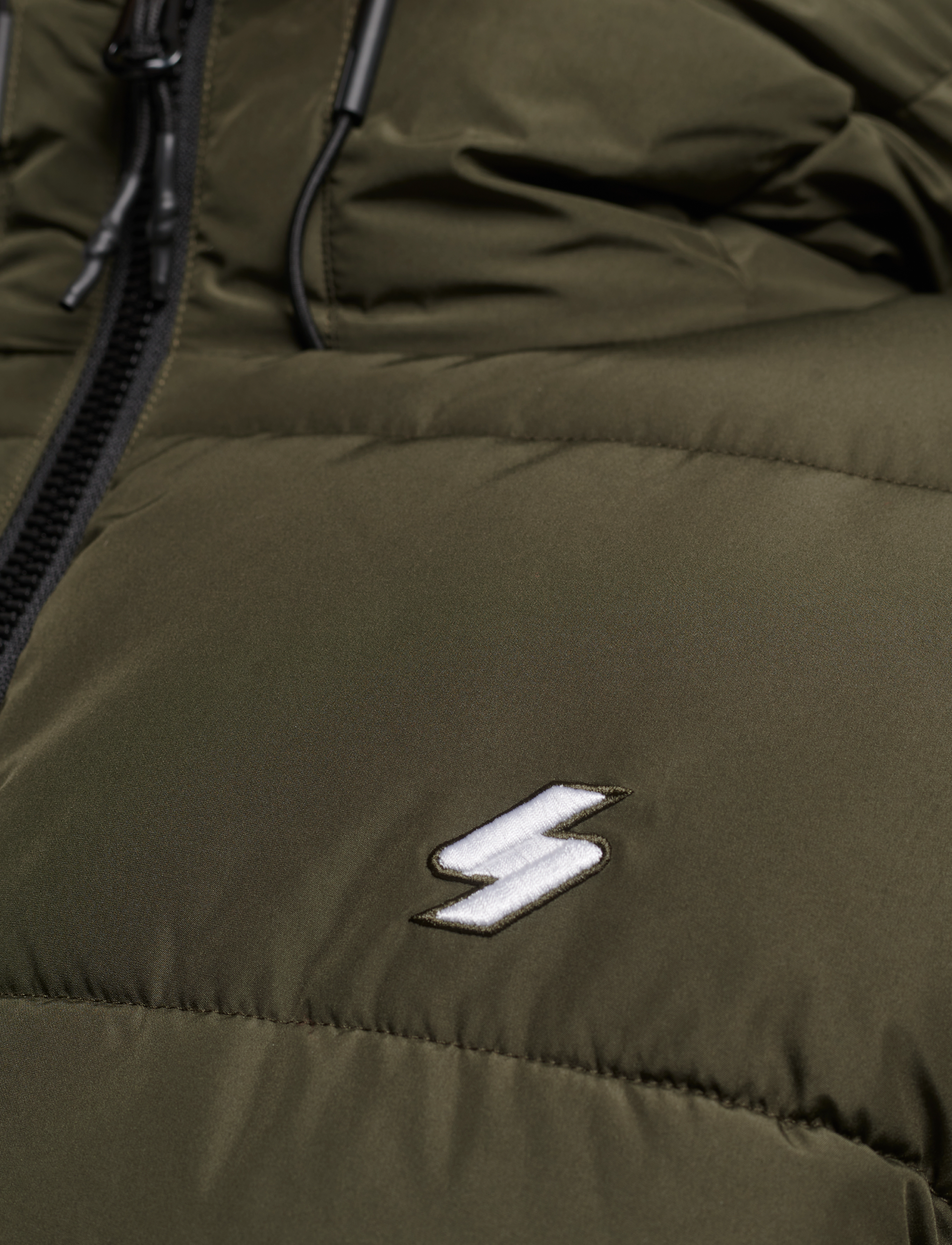 Superdry - HOODED SPORTS PUFFER - dark moss - 4
