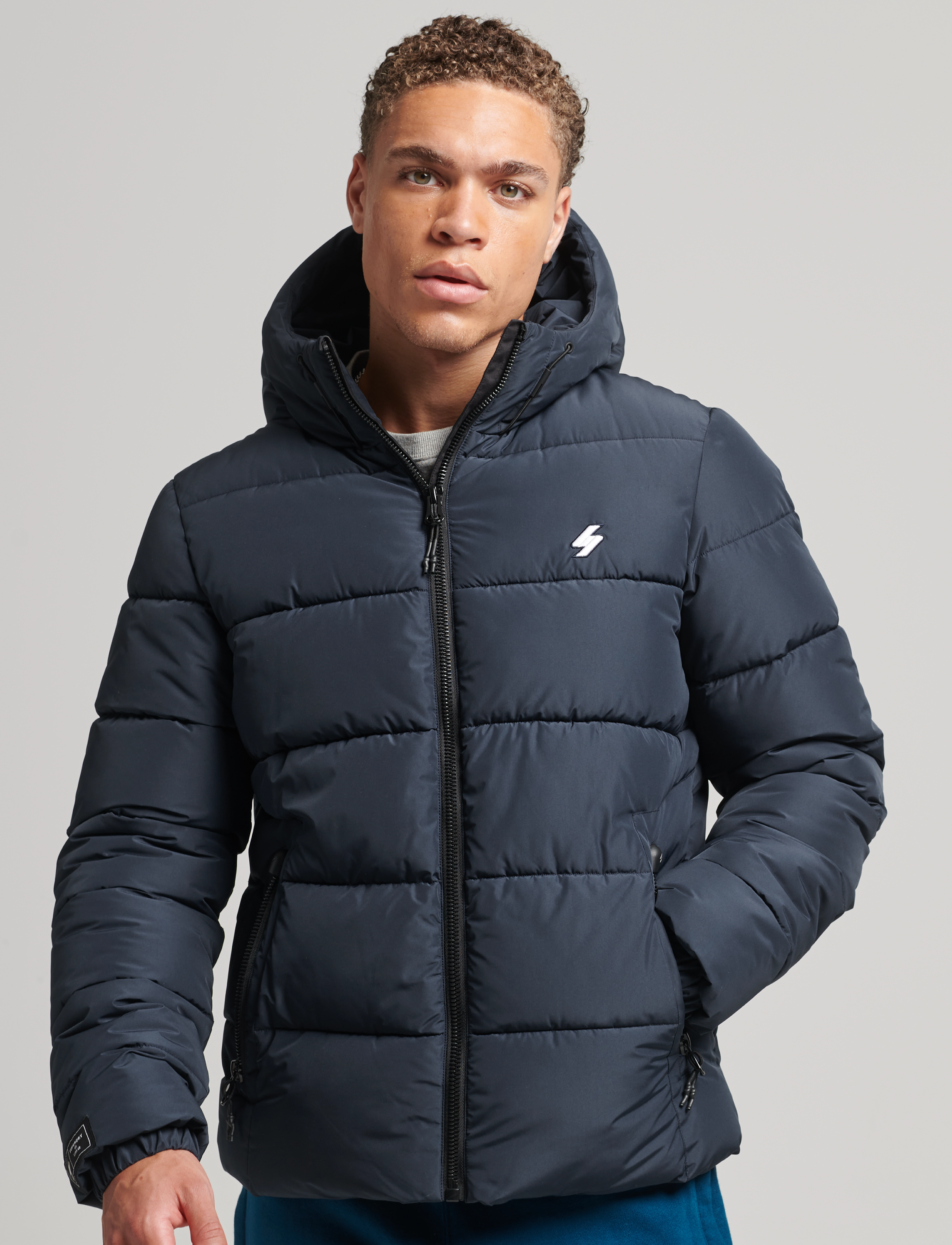 Superdry - HOODED SPORTS PUFFER - eclipse navy - 3