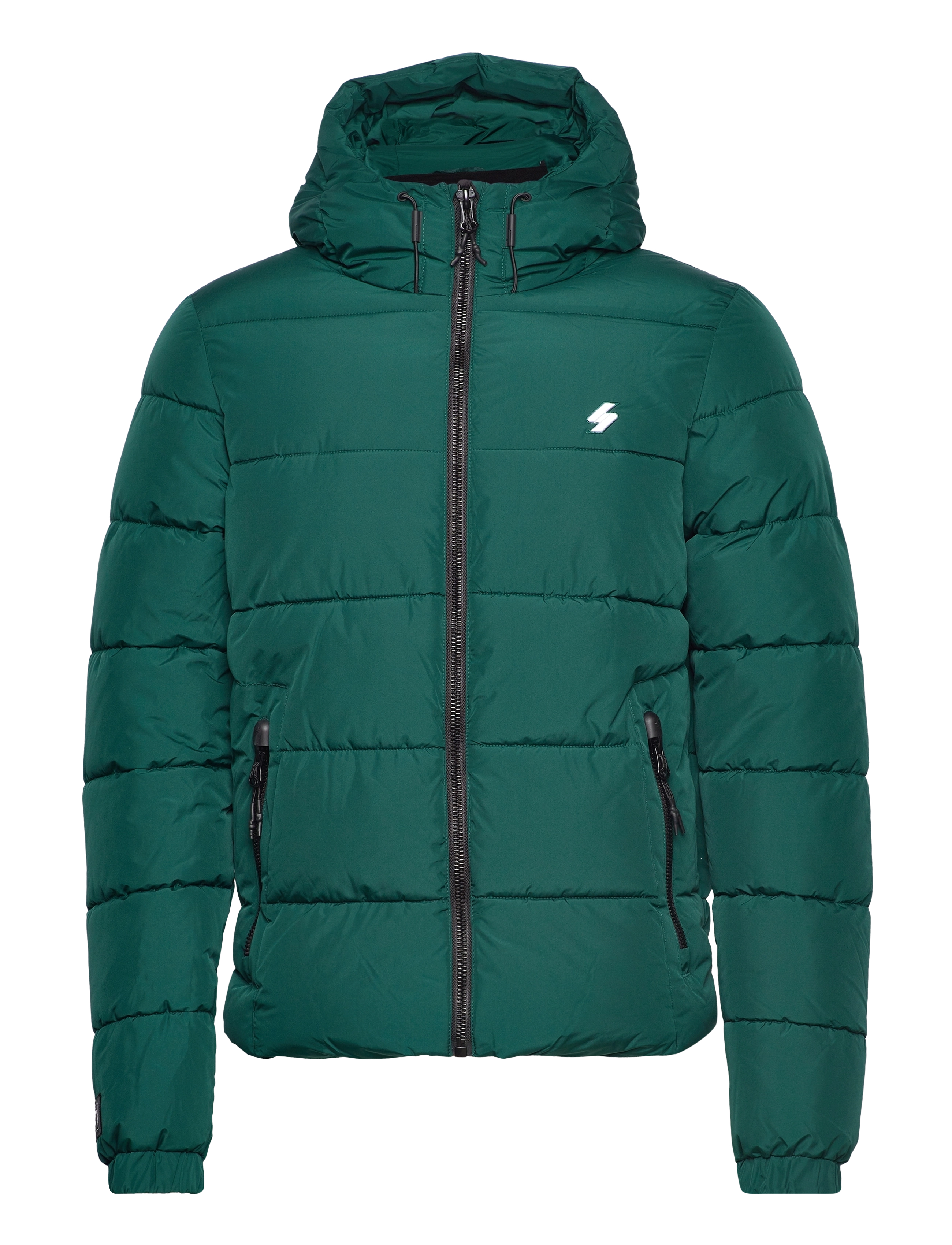 Superdry - HOODED SPORTS PUFFER - mid pine - 0