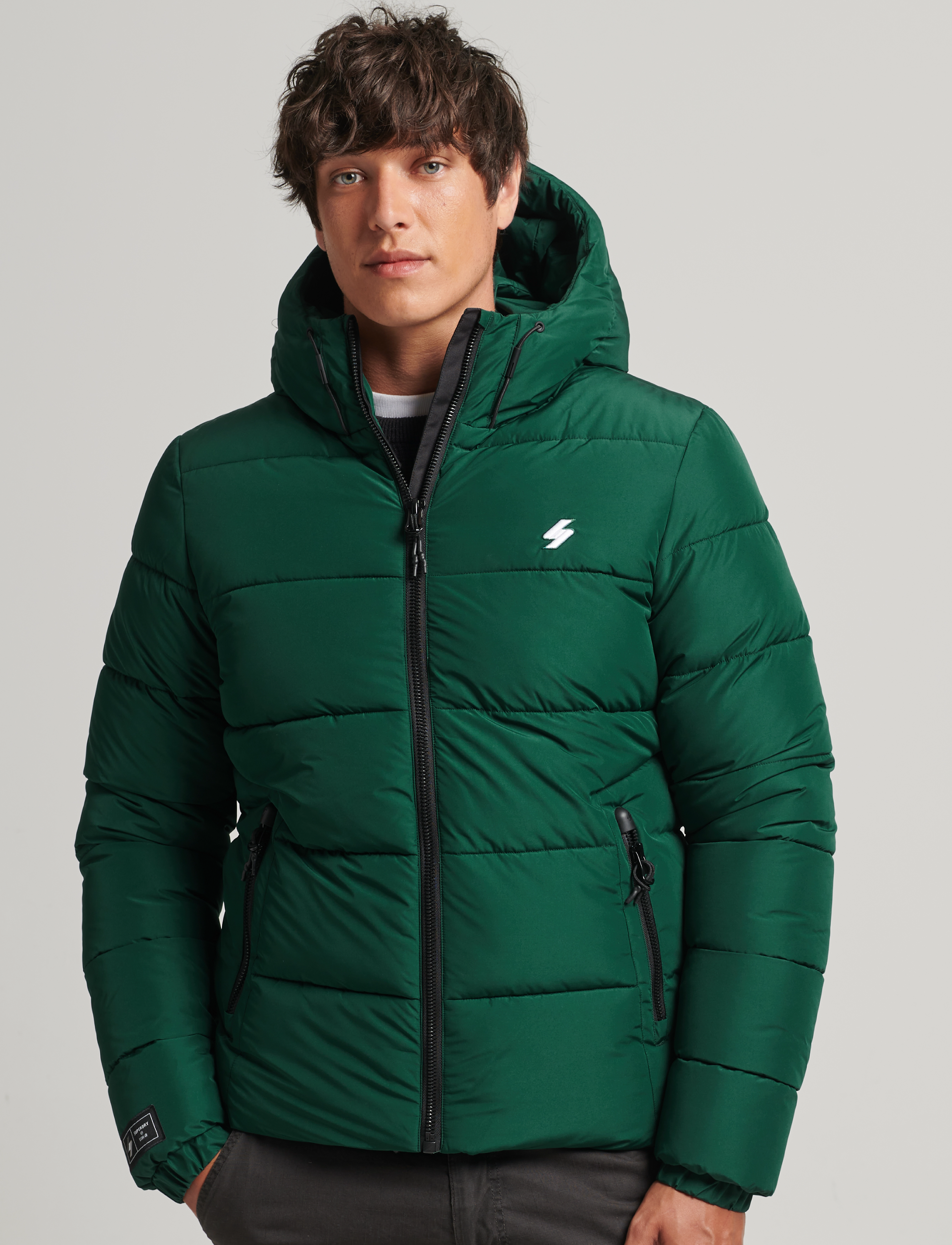 Superdry - HOODED SPORTS PUFFER - mid pine - 2