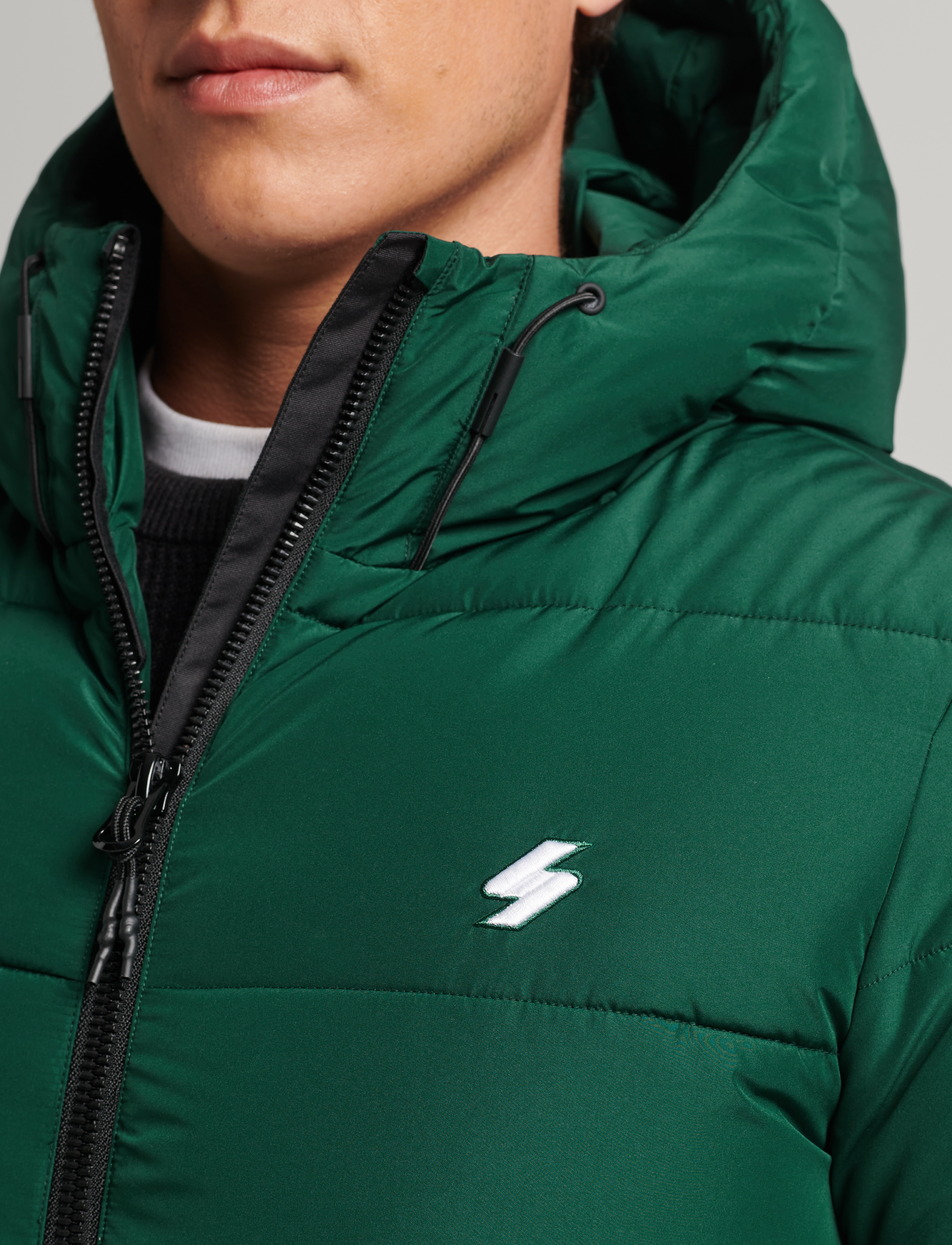 Superdry - HOODED SPORTS PUFFER - mid pine - 4