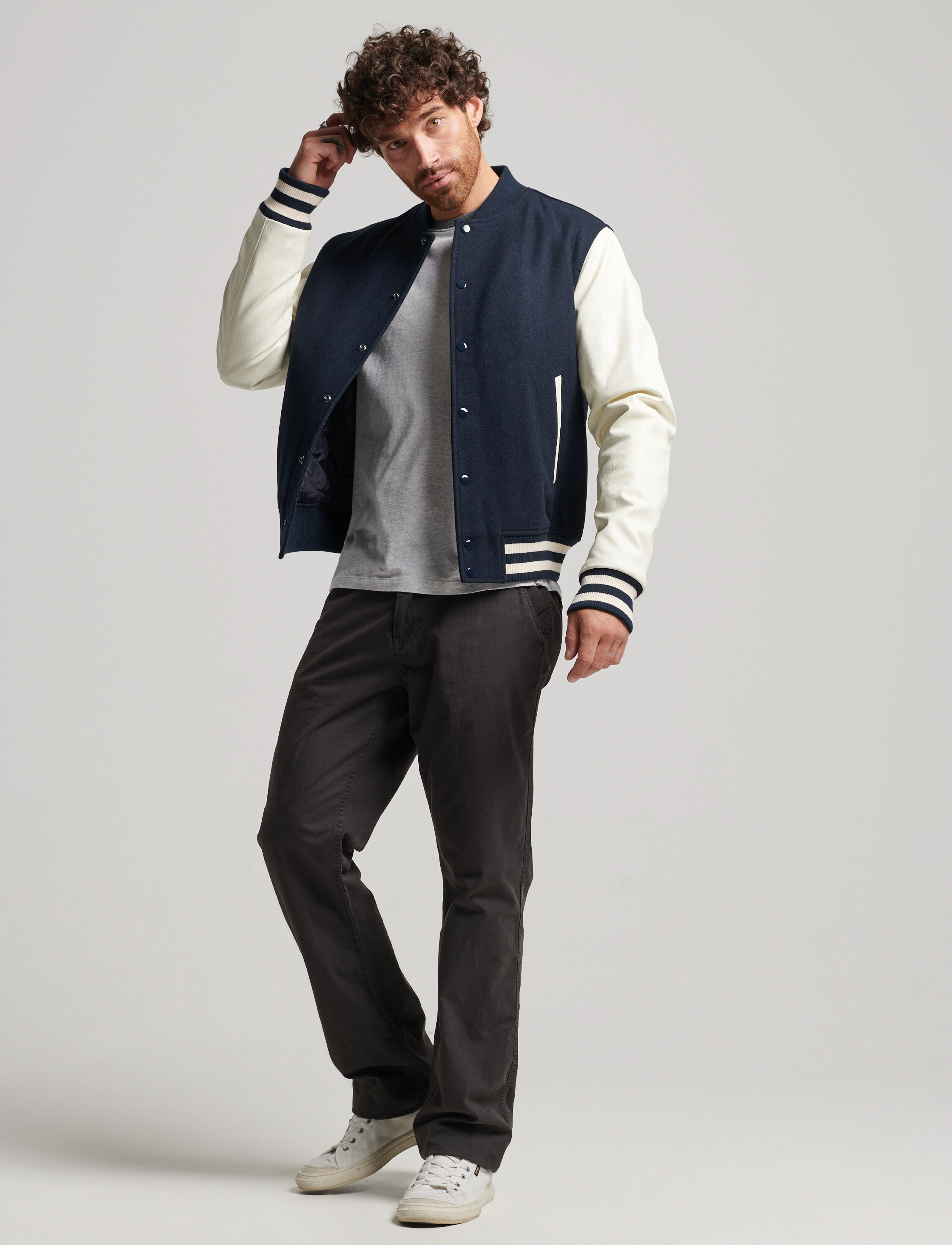 Superdry - COLLEGE VARSITY BOMBER - eclipse navy - 2
