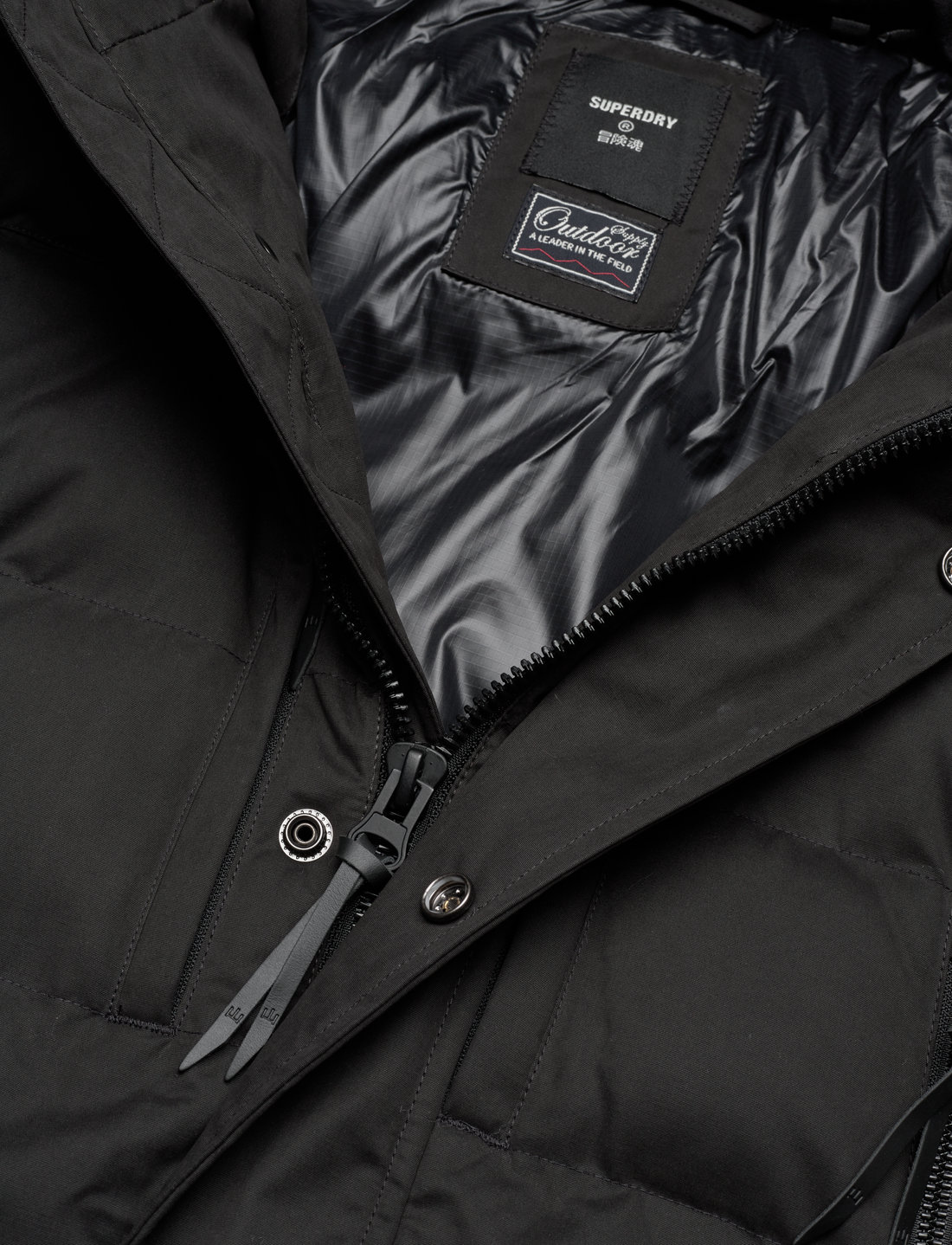 Superdry black 2025 expedition parka