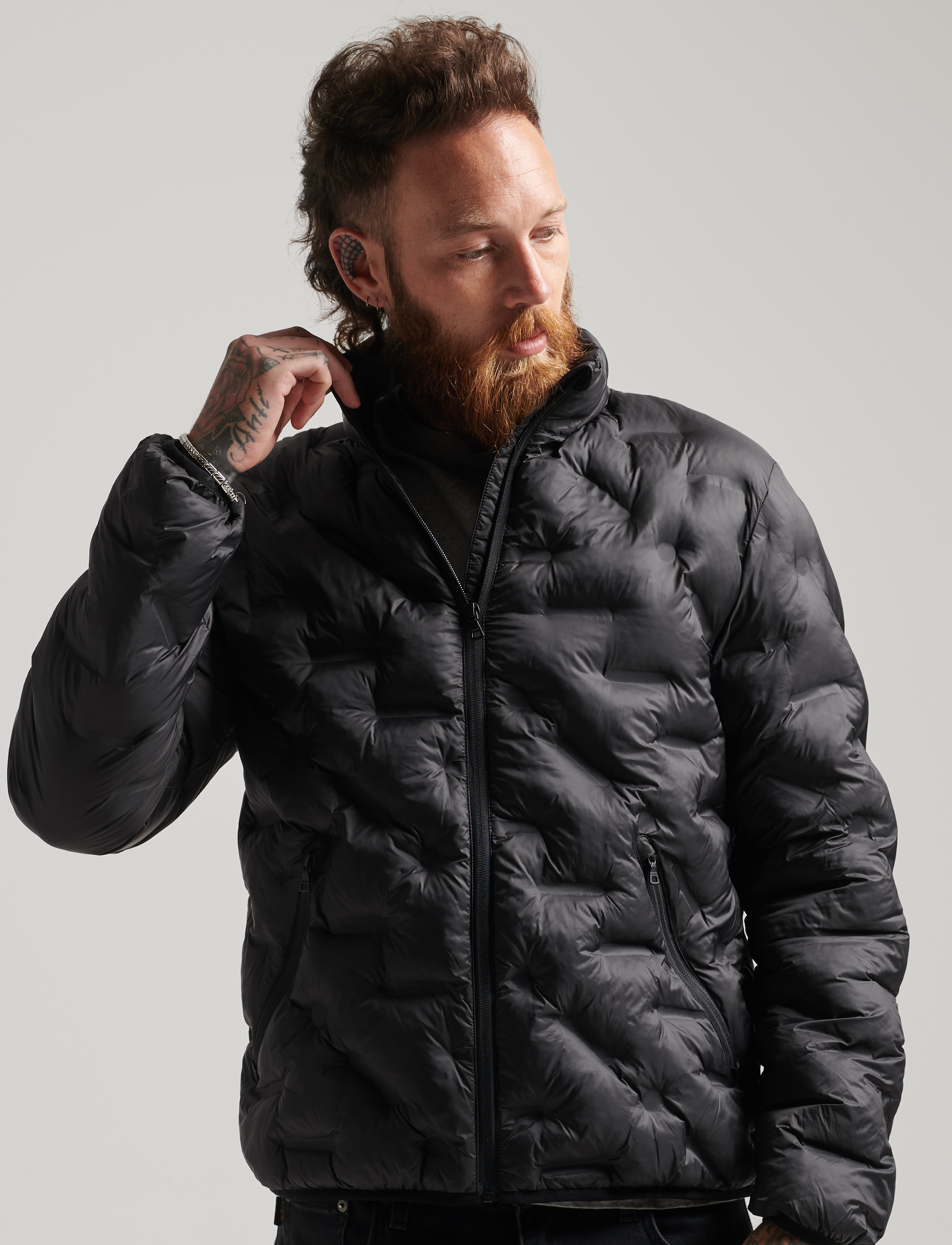 Superdry - STUDIOS HEAT SEAL QUILT JACKET - black - 2