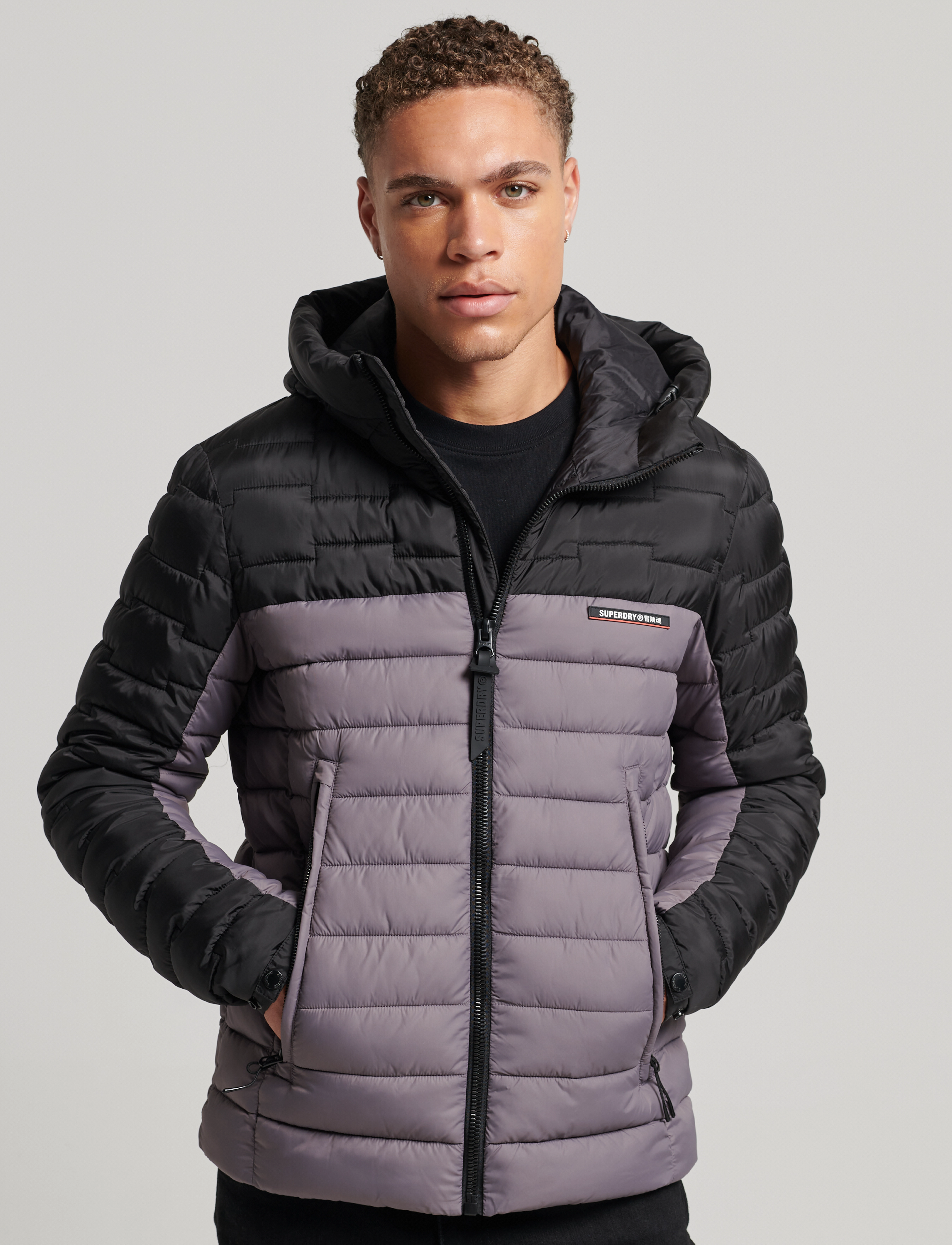 Superdry - CODE XPD RADAR QUILT MIX JKT - shark - 2