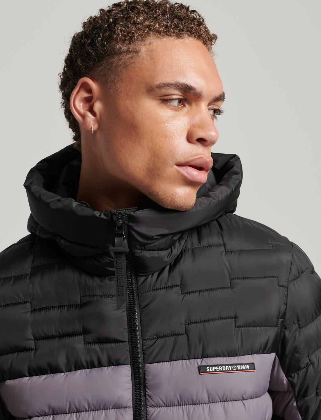 Superdry down radar mix top quilted jacket