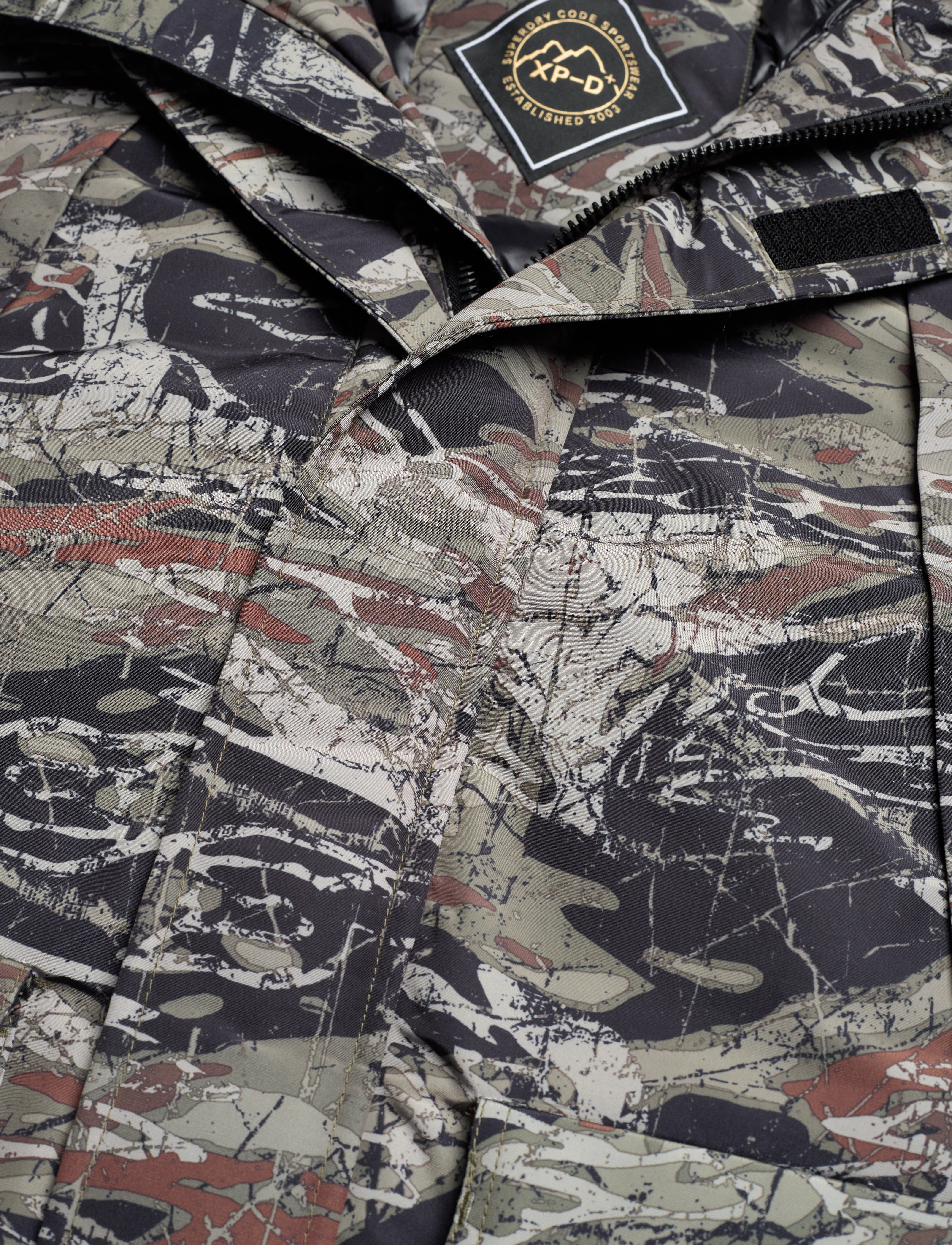 Superdry - CODE XPD EVEREST PARKA - washed khaki print - 4