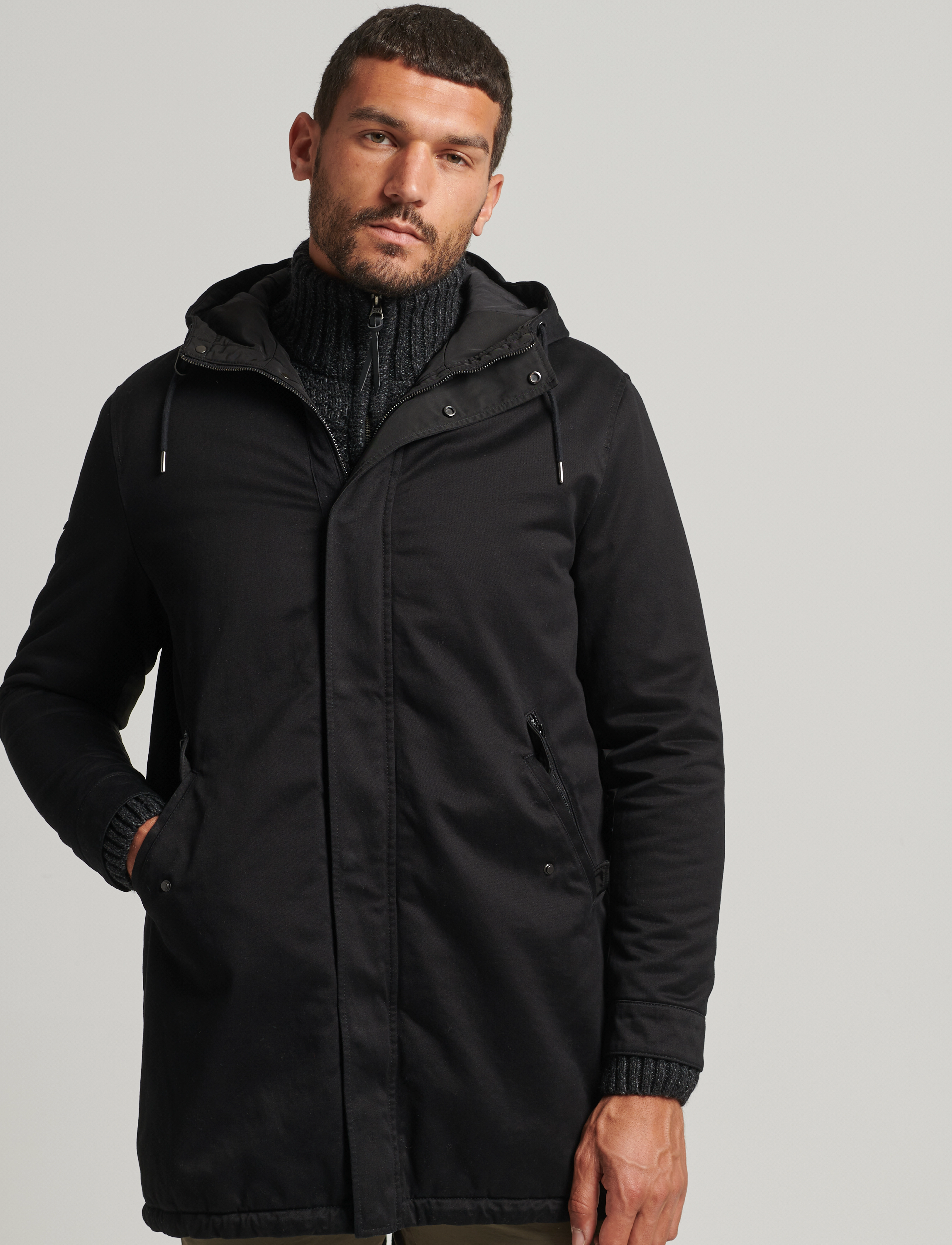 Superdry - STUDIOS FISHTAIL PARKA - black - 2