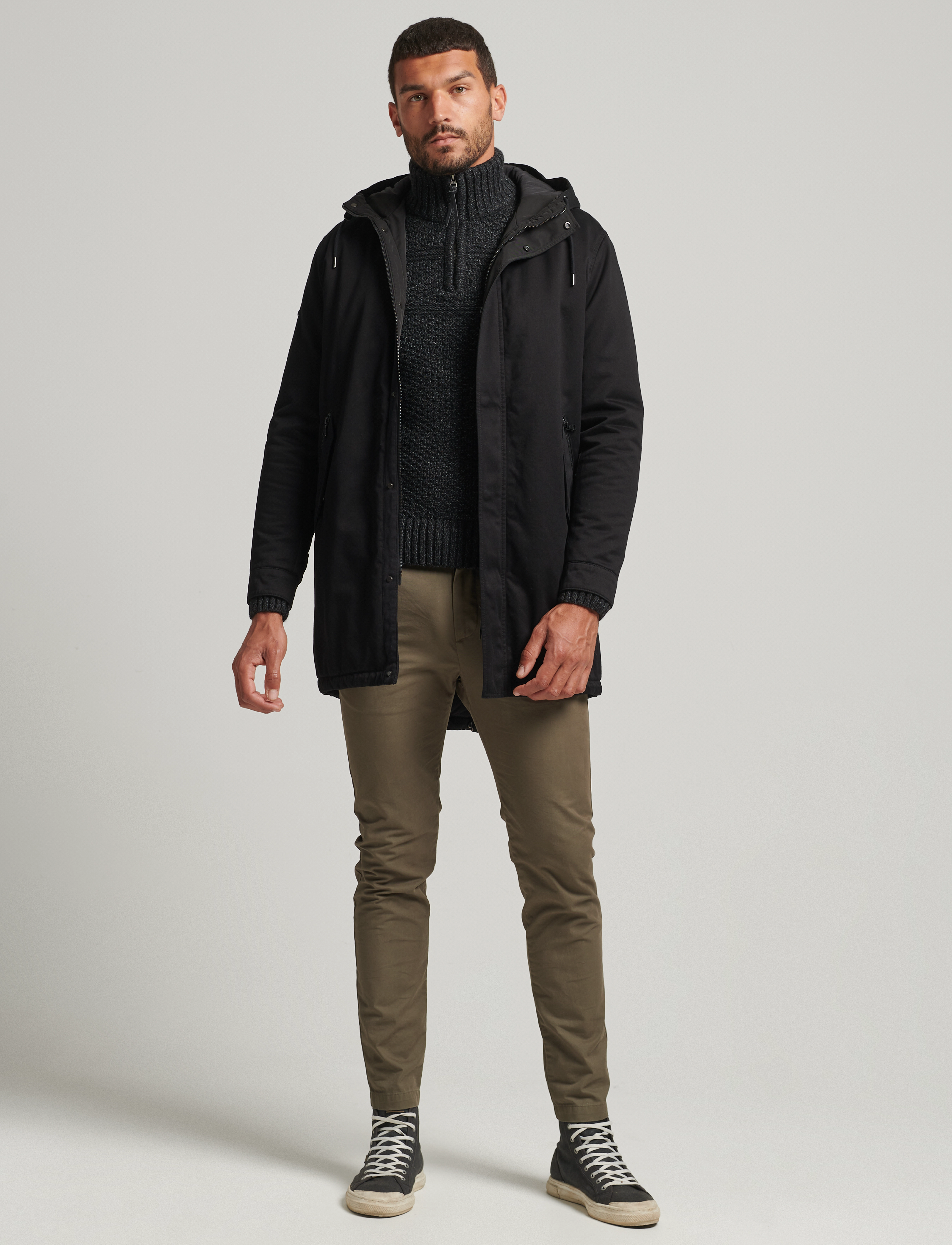 Superdry - STUDIOS FISHTAIL PARKA - black - 3