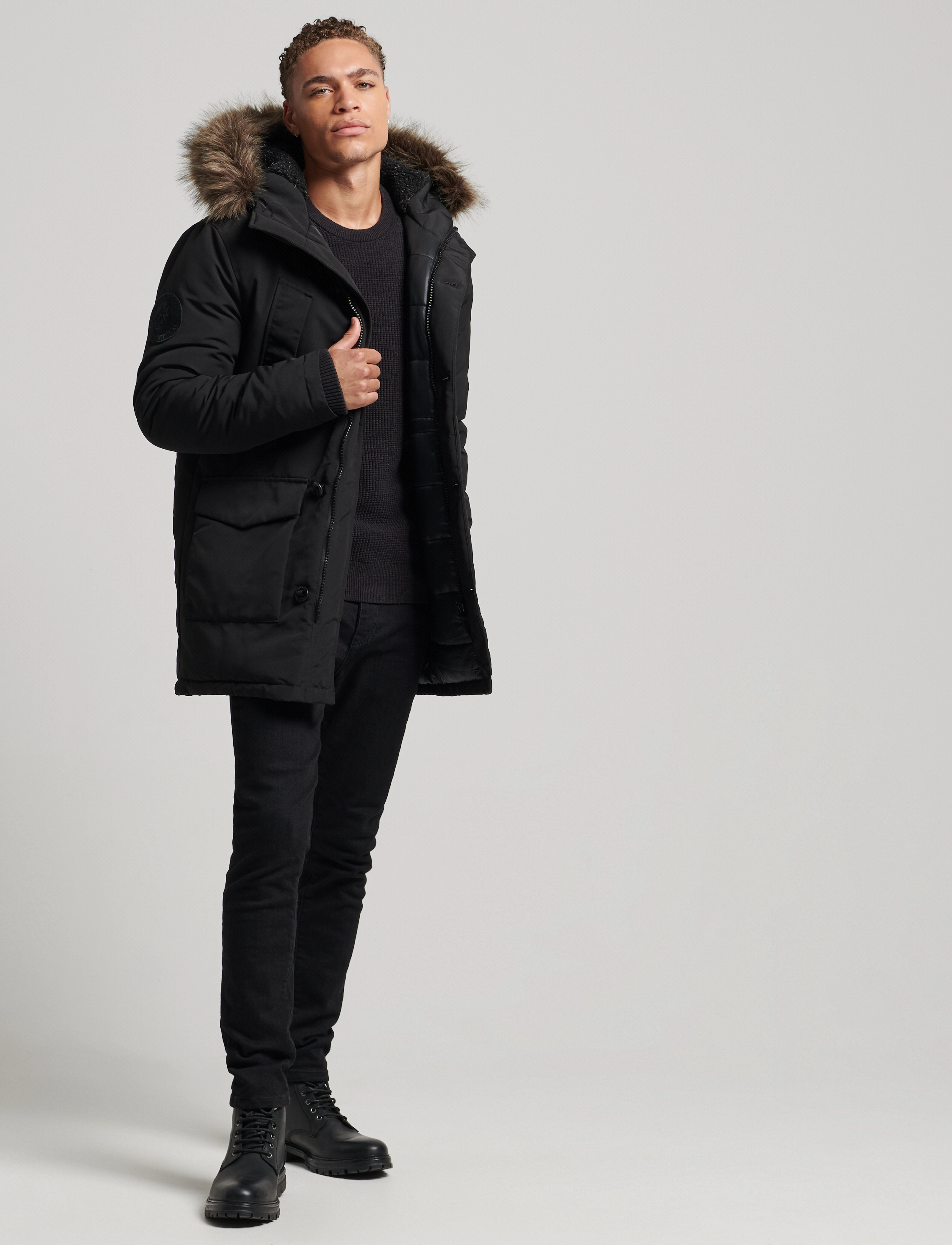 Superdry - VINTAGE EVEREST PARKA - jet black - 3