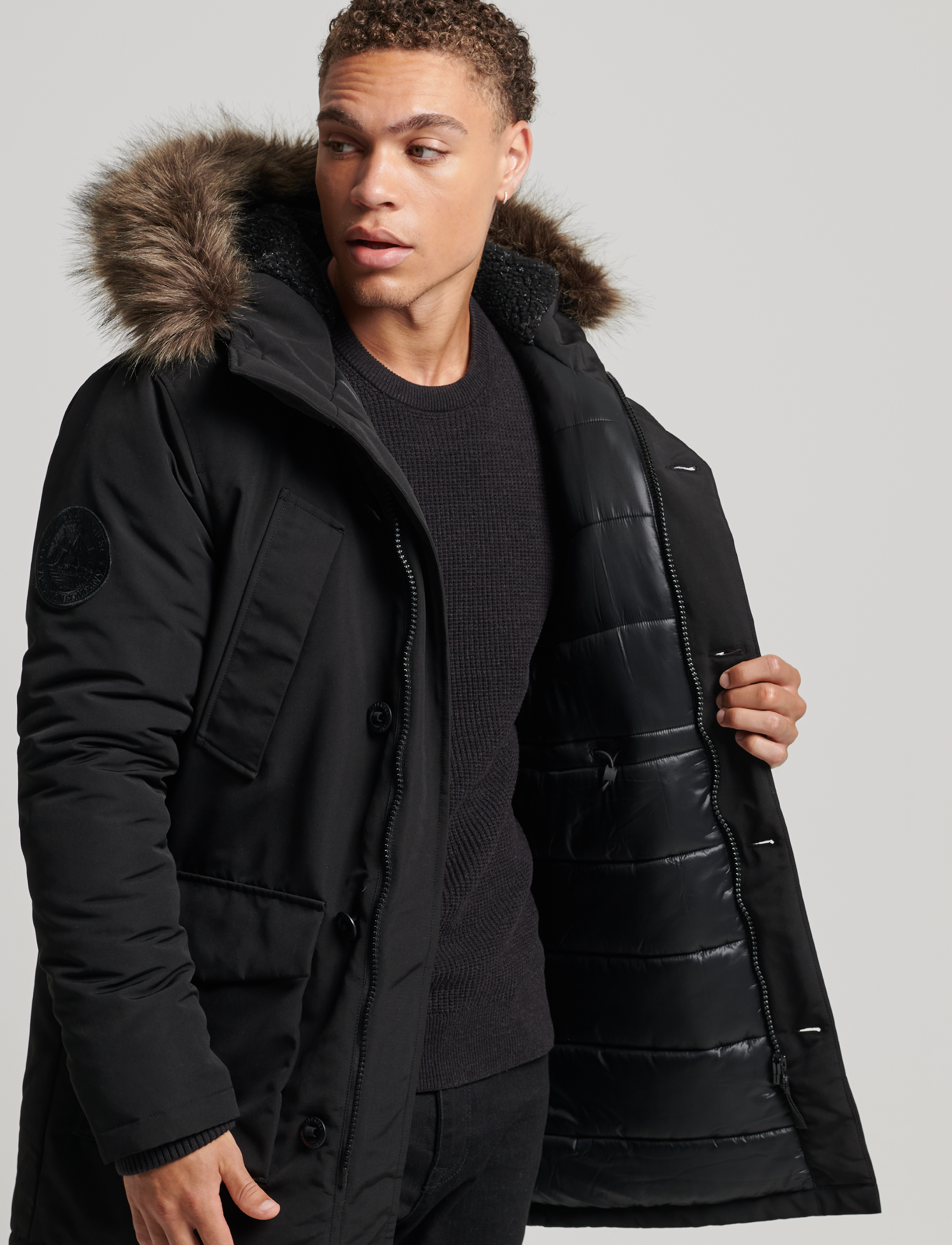 Superdry - VINTAGE EVEREST PARKA - jet black - 4