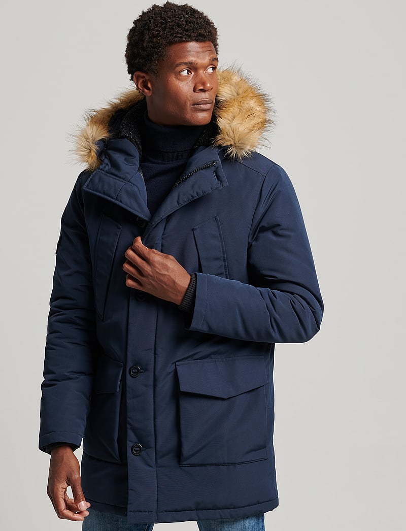 Superdry - VINTAGE EVEREST PARKA - vinterjackor - nordic chrome navy - 0