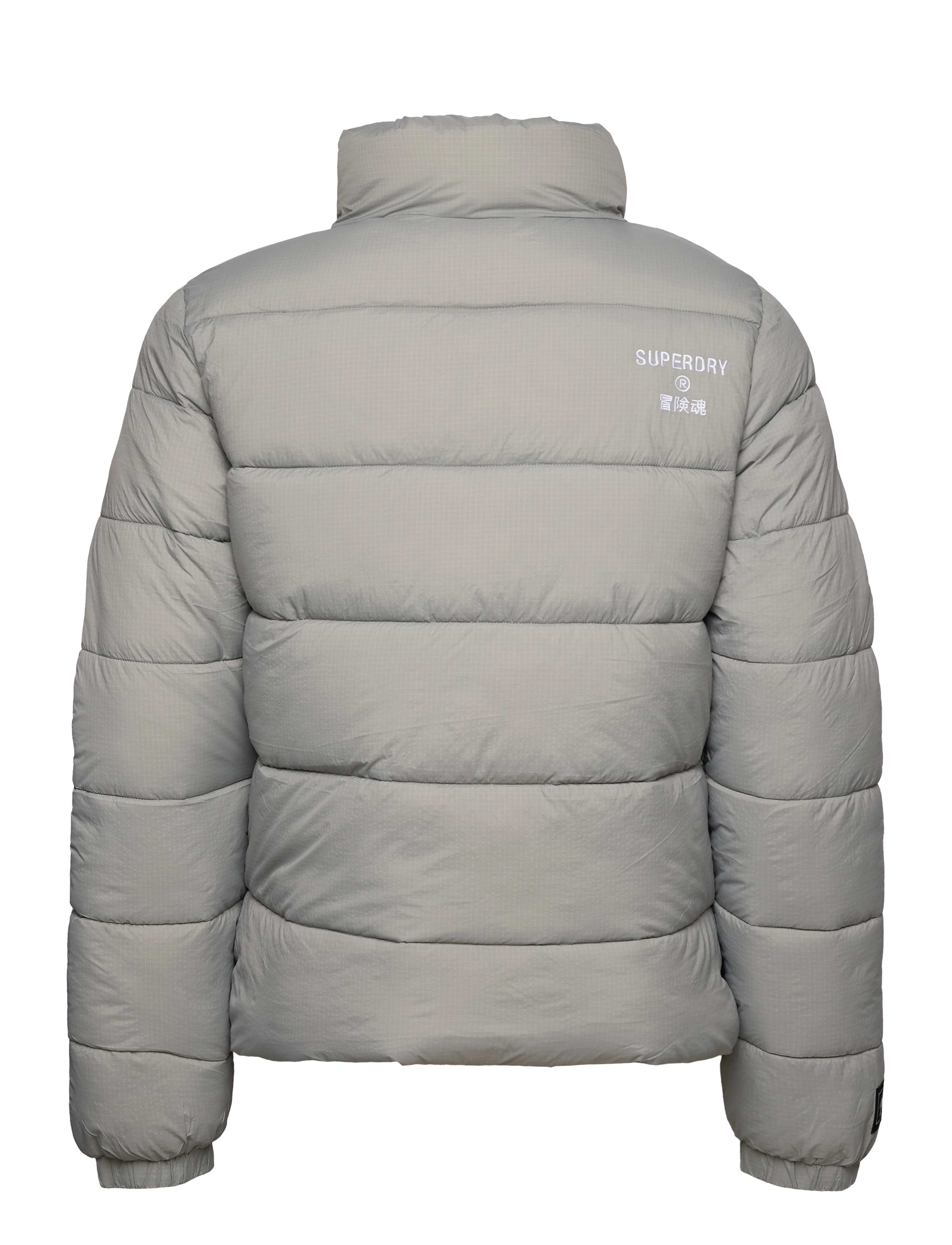 Superdry - NON HOODED SPORTS PUFFER - football grid dove grey - 1
