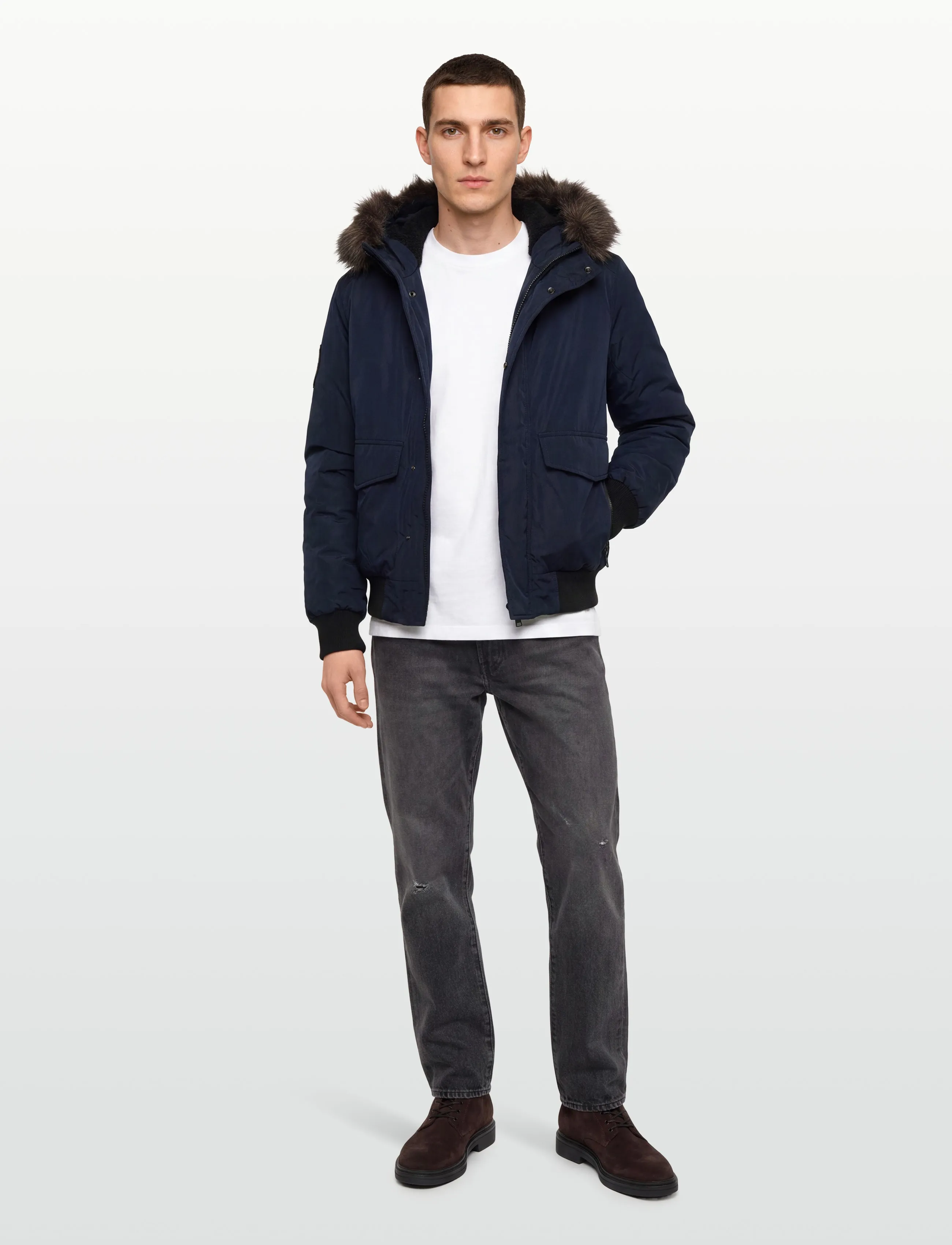 Superdry Everest Bomber, M, Navy, Jakker > Vatterede Jakker, Herre