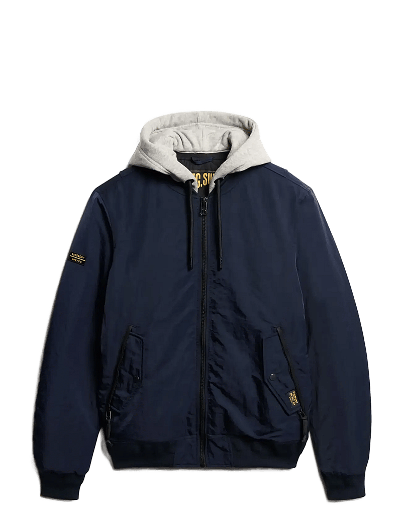 Superdry - MILITARY HOODED MA1 JACKET - hybridjackor - eclipse navy - 1