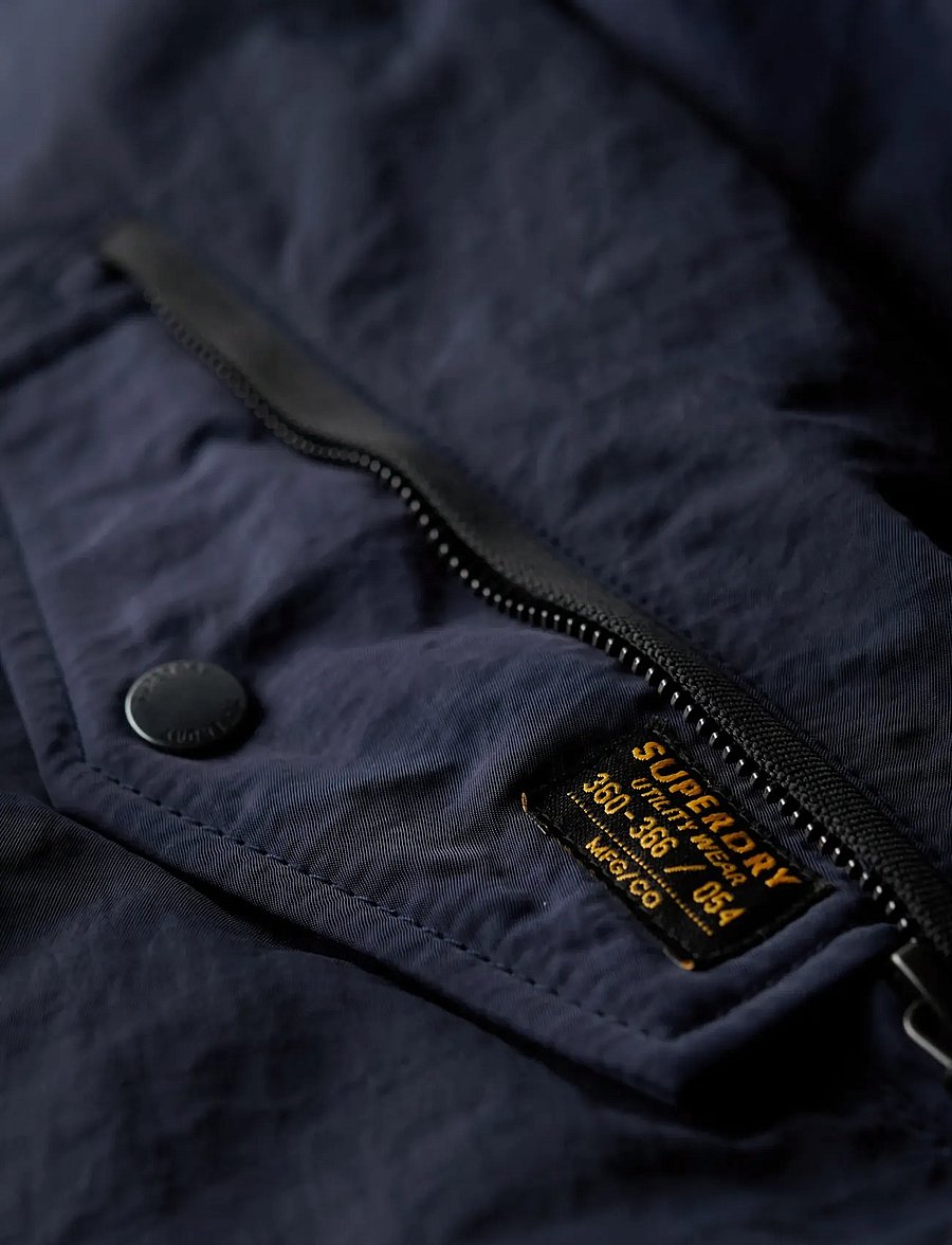 Superdry - MILITARY HOODED MA1 JACKET - hybridjakker - eclipse navy - 5