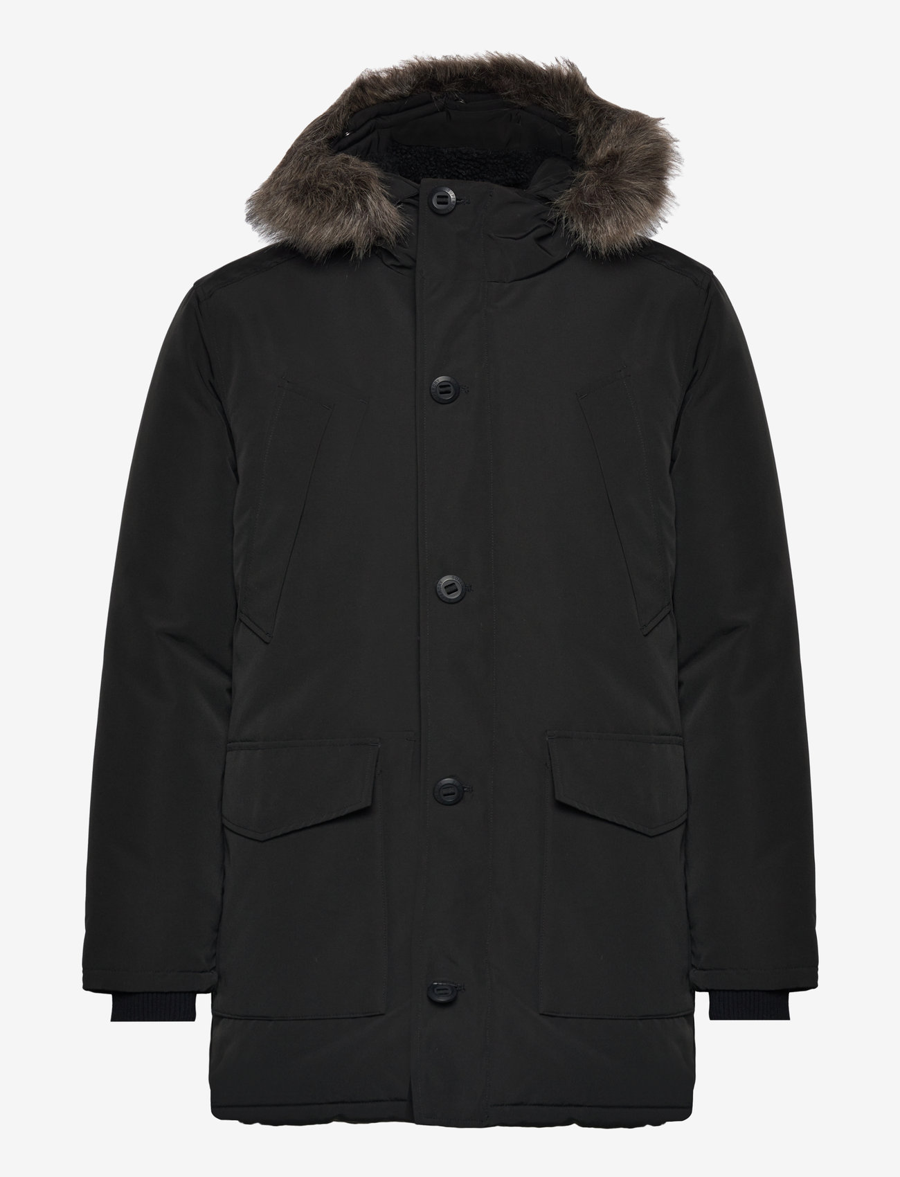 Superdry - EVEREST FAUX FUR HOODED PARKA - jet black - 1