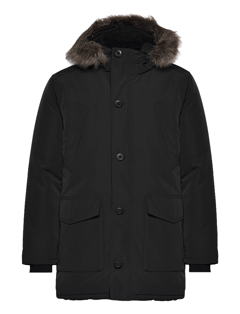 Superdry - EVEREST FAUX FUR HOODED PARKA - jet black - 1
